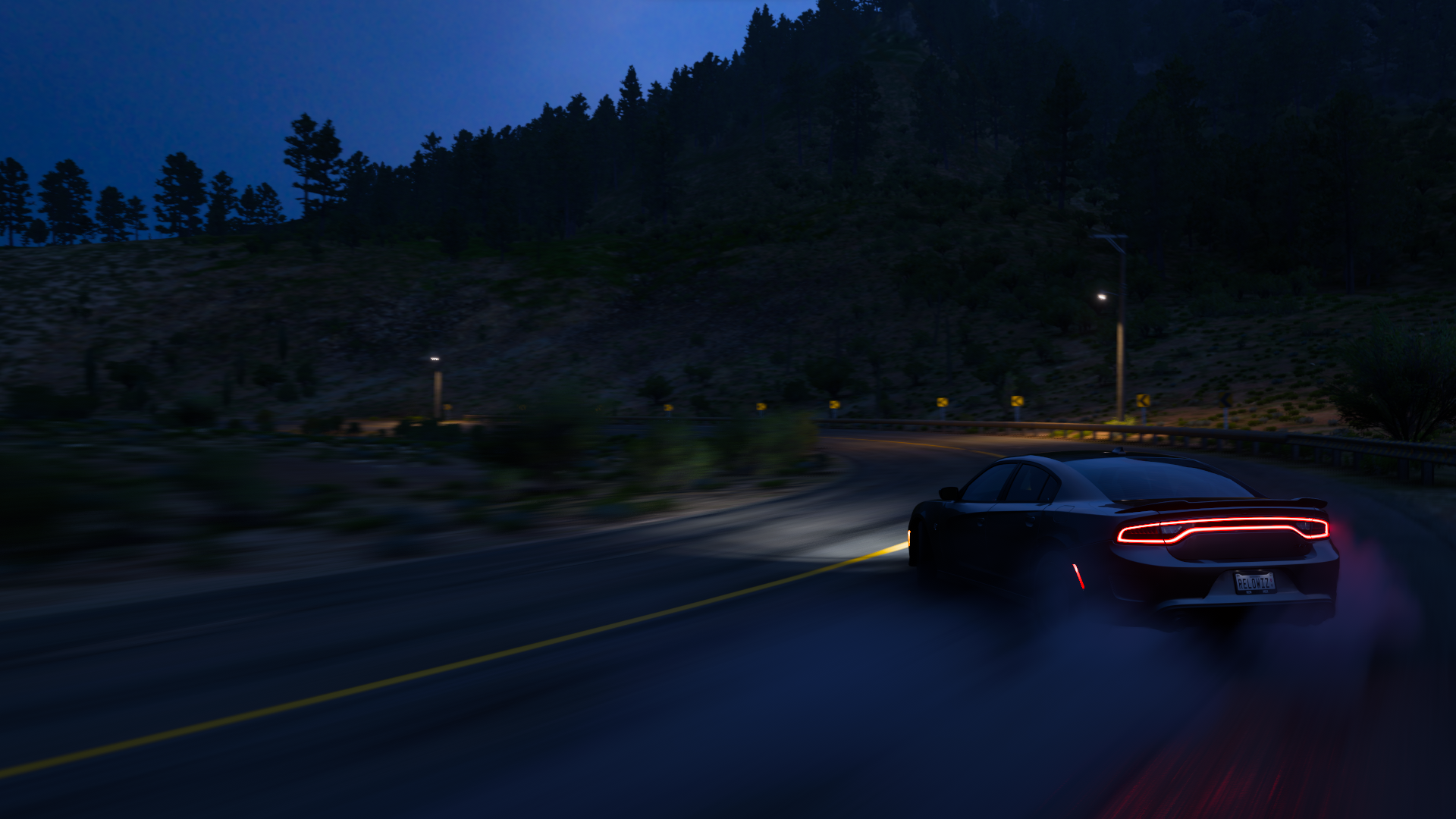 Forza Forza Horizon 5 Dodge Dodge Charger Car Video Games CGi Road Night 1920x1080