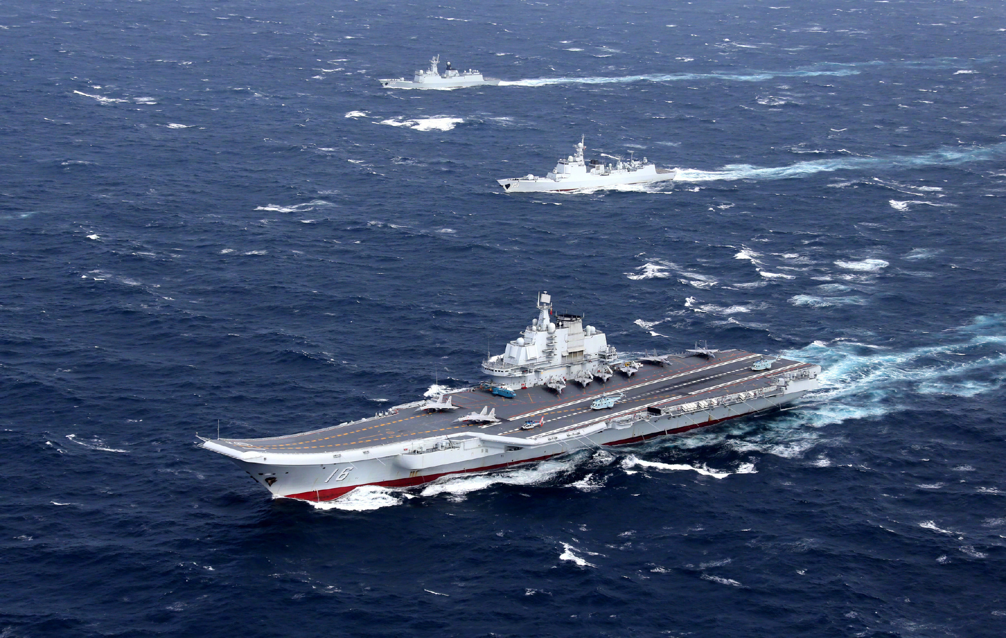 Peoples Liberation Army Navy Type 001 Aircraft Carrier Military Vehicle Military Water Sea Waves Mil 2000x1269