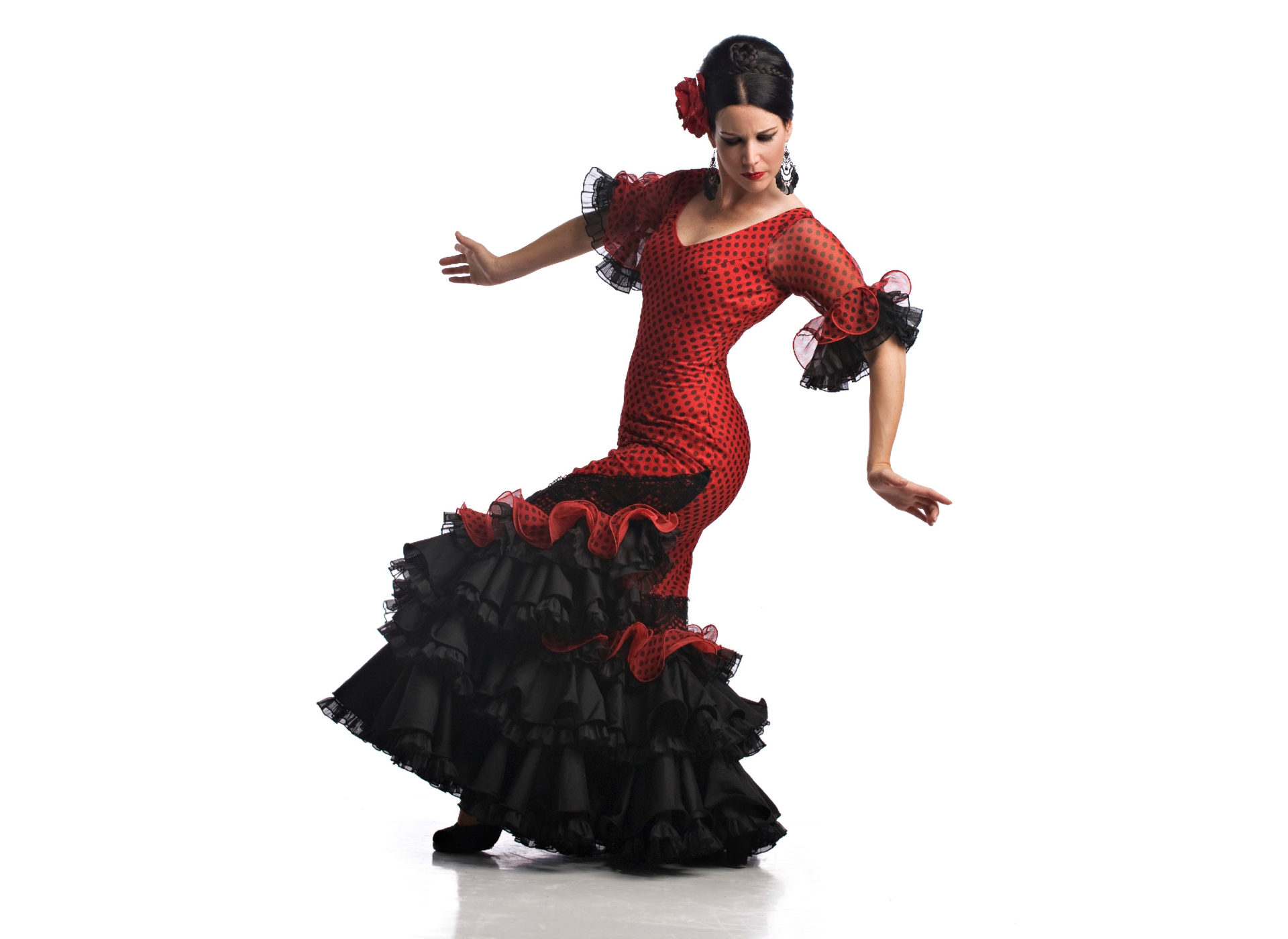 Women Dancing Spanish Brunette Dress 1920x1400