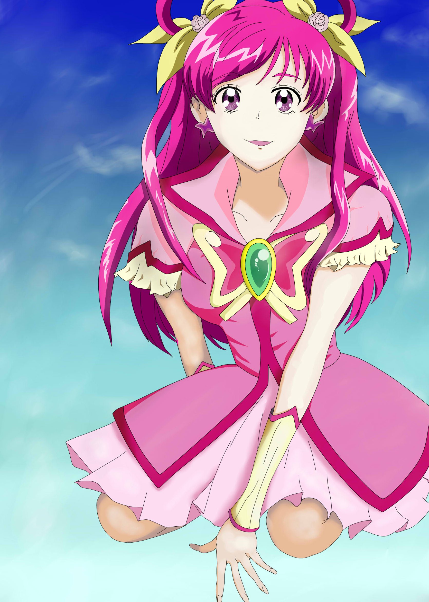 Anime Anime Girls Pretty Cure Magical Girls Yes Pretty Cure 5 Yumehara Nozomi Cure Dream Long Hair P 1670x2340