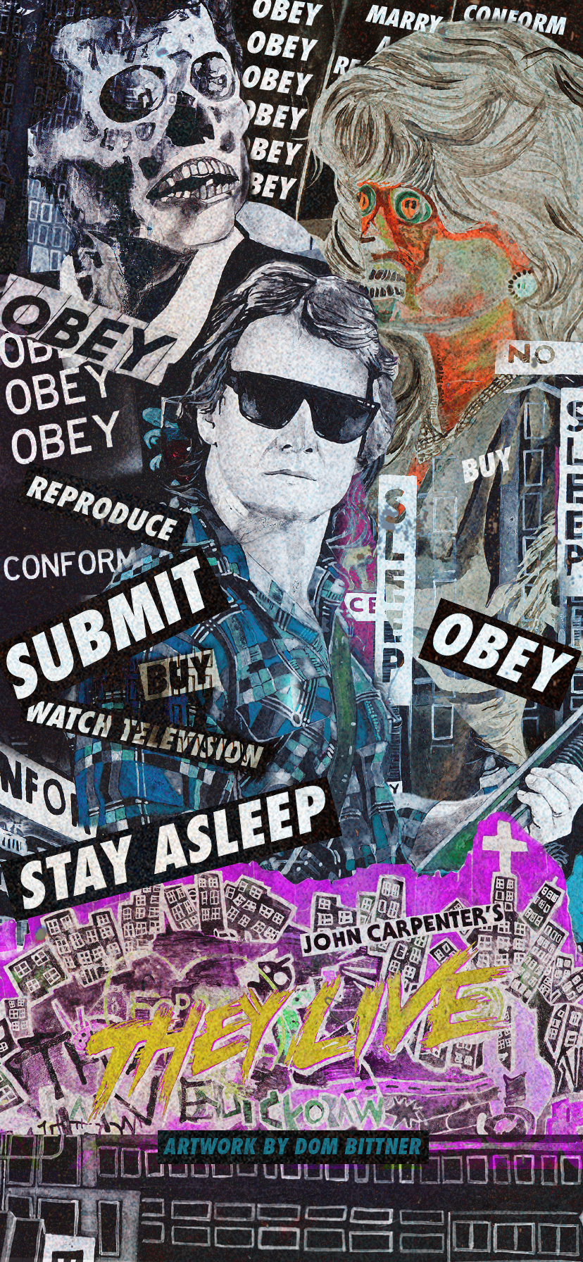 Poster Movie Poster Dom Bittner They Live Portrait Display Sunglasses Men Looking At Viewer 828x1792