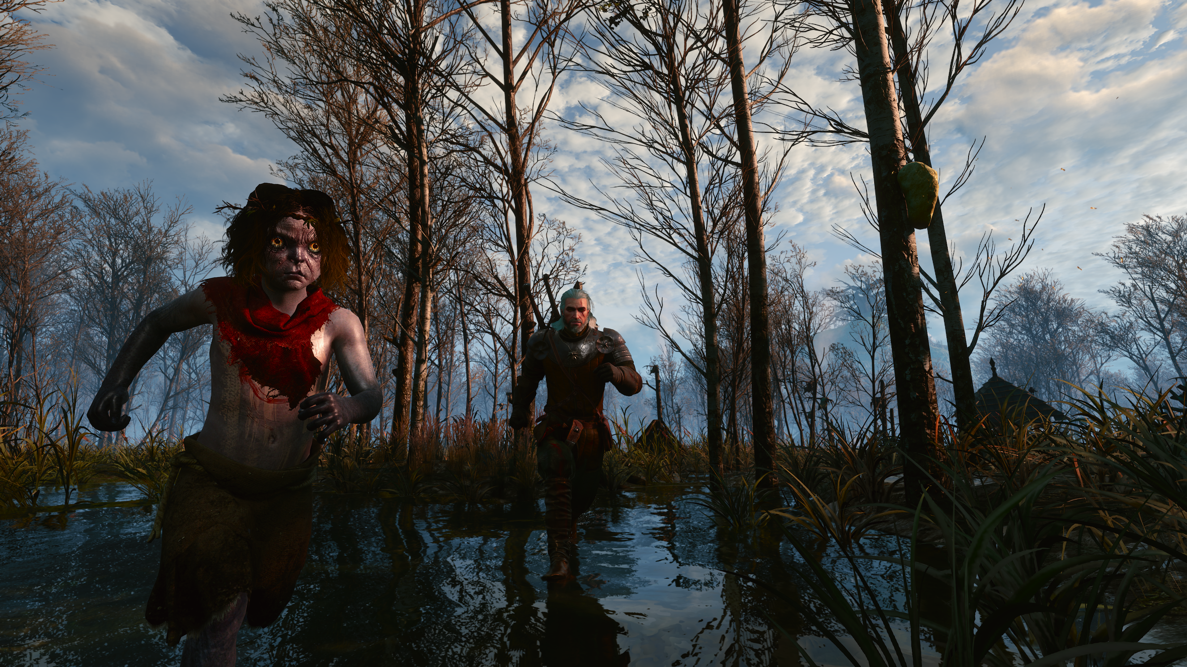 The Witcher Nature RTX Ray Tracing The Witcher 3 Wild Hunt CD Projekt RED Janek Geralt Of Rivia CGi  3840x2160