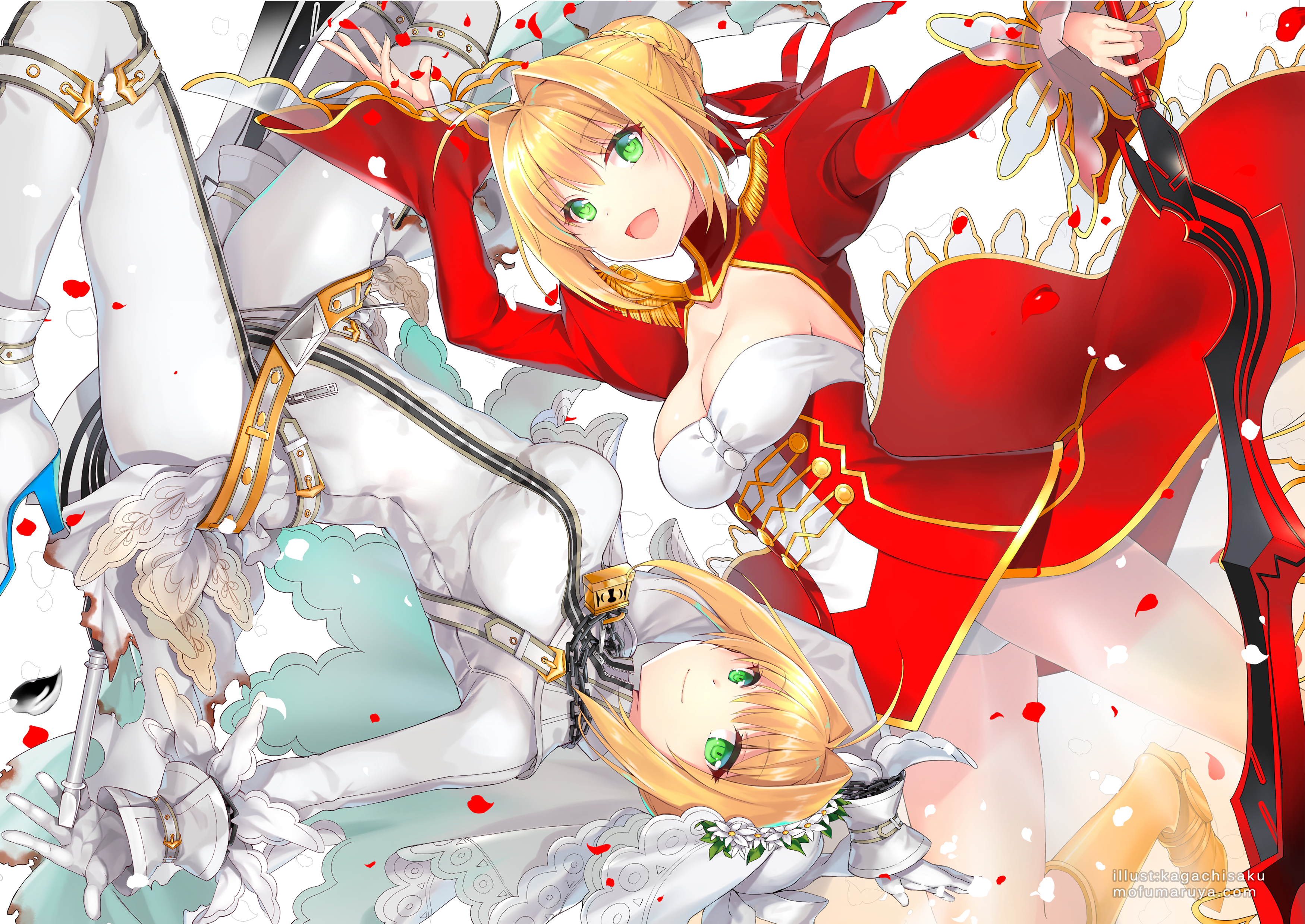 Anime Anime Girls Fate Series Fate Extra Fate Extra CCC Fate Grand Order Nero Claudius Saber Bride L 3500x2479