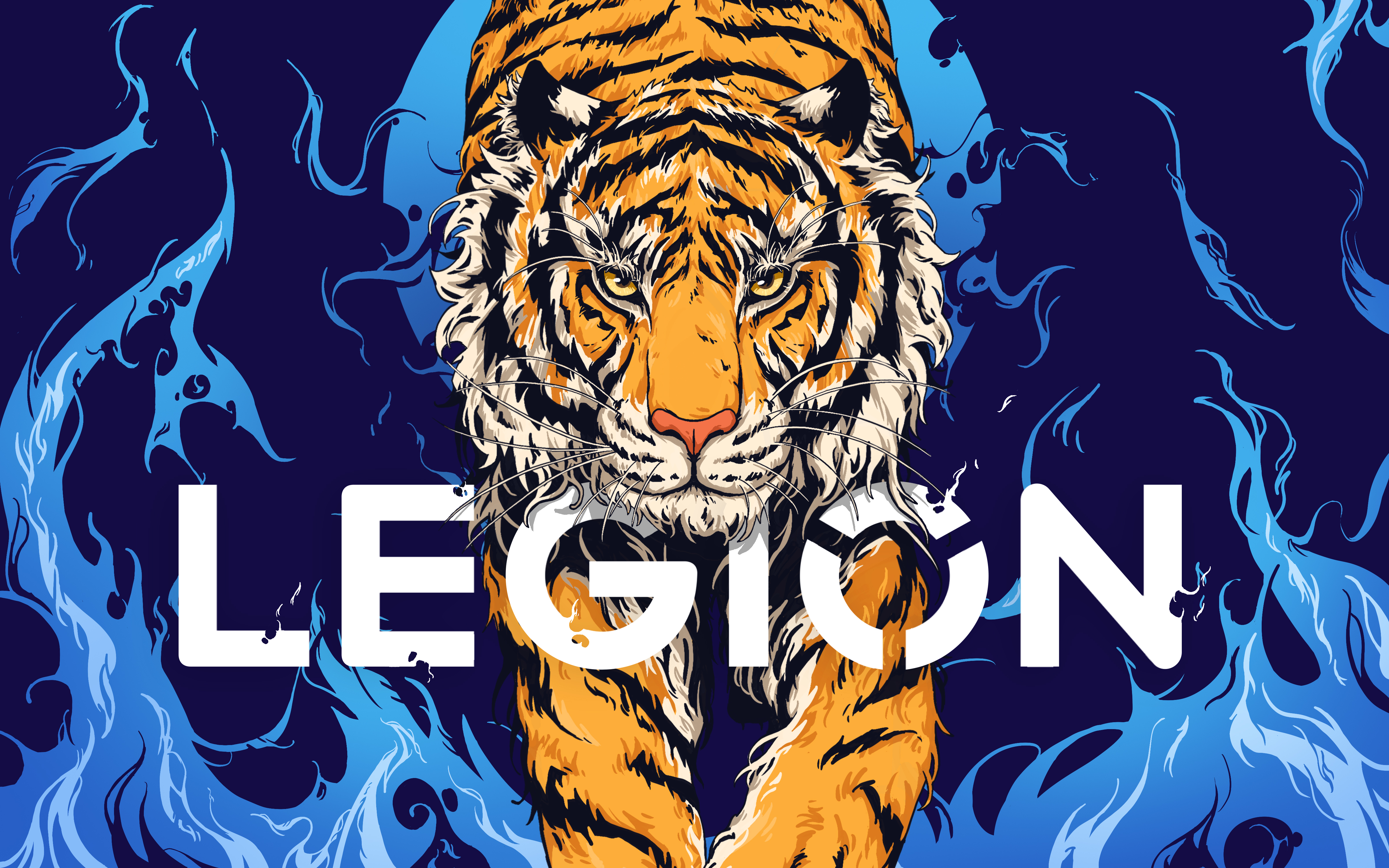 Legion Legion 5 Lenovo Gaming Laptop Tiger Artwork Animals 4800x3000