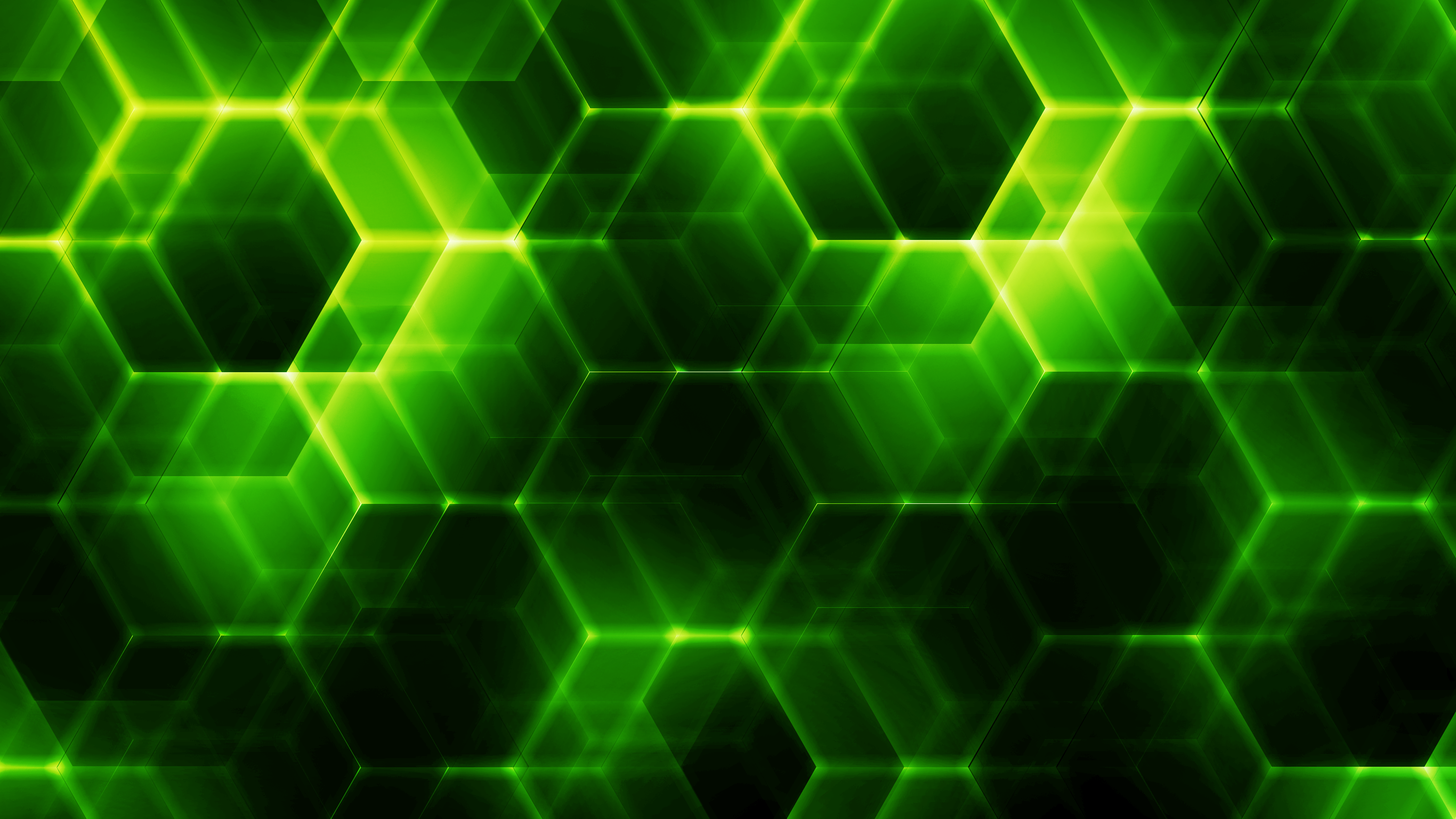 Abstract Hexagon FirstLightStudios Green 2732x1536