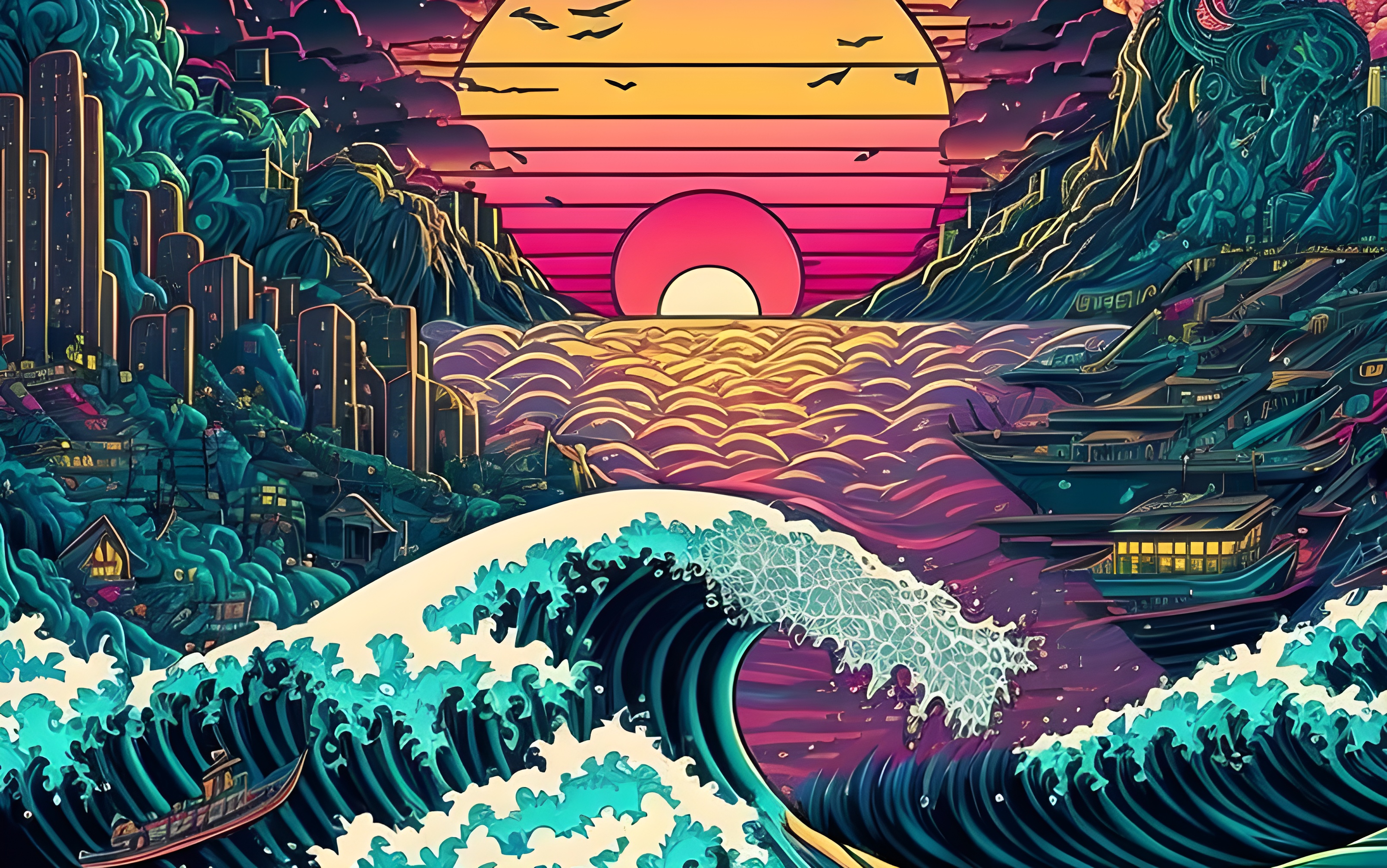 WALLPAPER IPHONE  THE GREAT WAVE