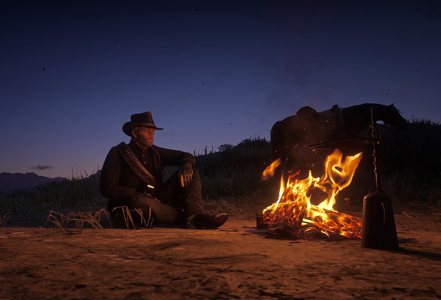 Red Dead 3 Arthur Morgan Campfire 1489x1014