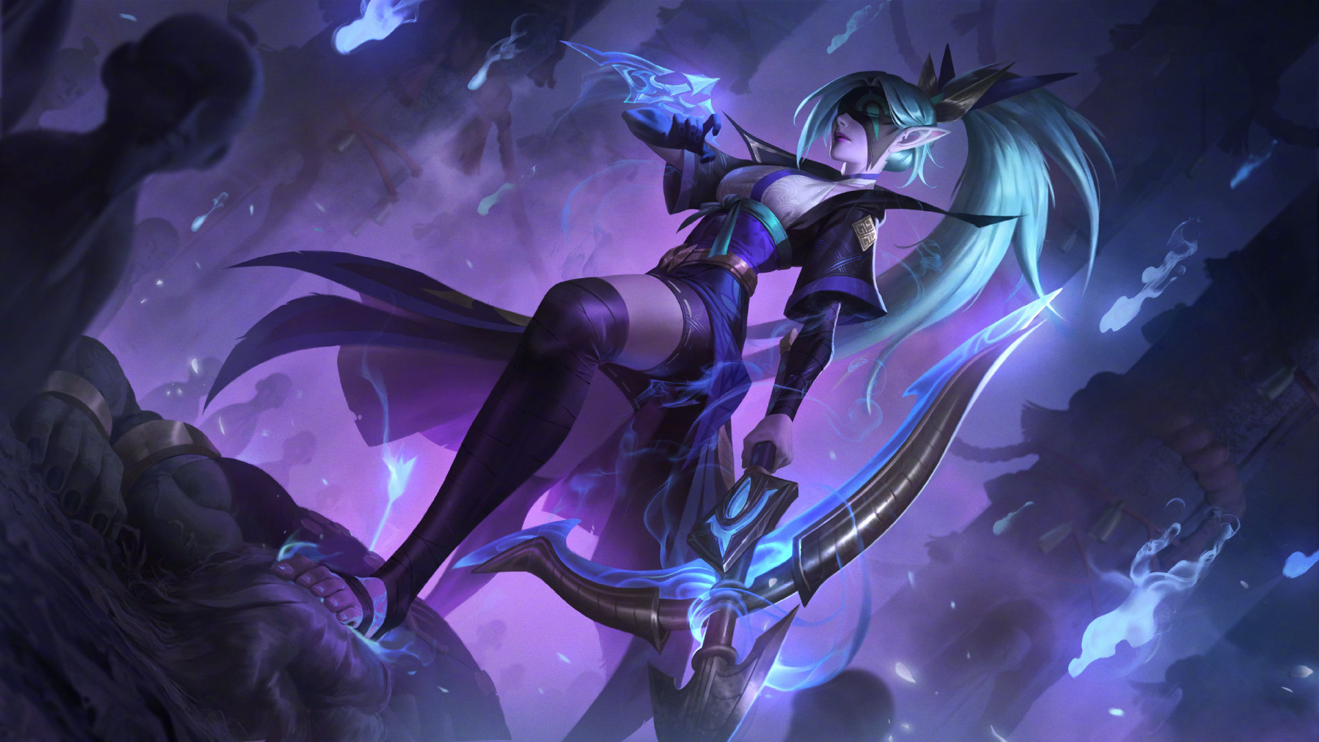 League Of Legends Video Game Characters Vayne League Of Legends Video Game Art Video Games 1920x1080