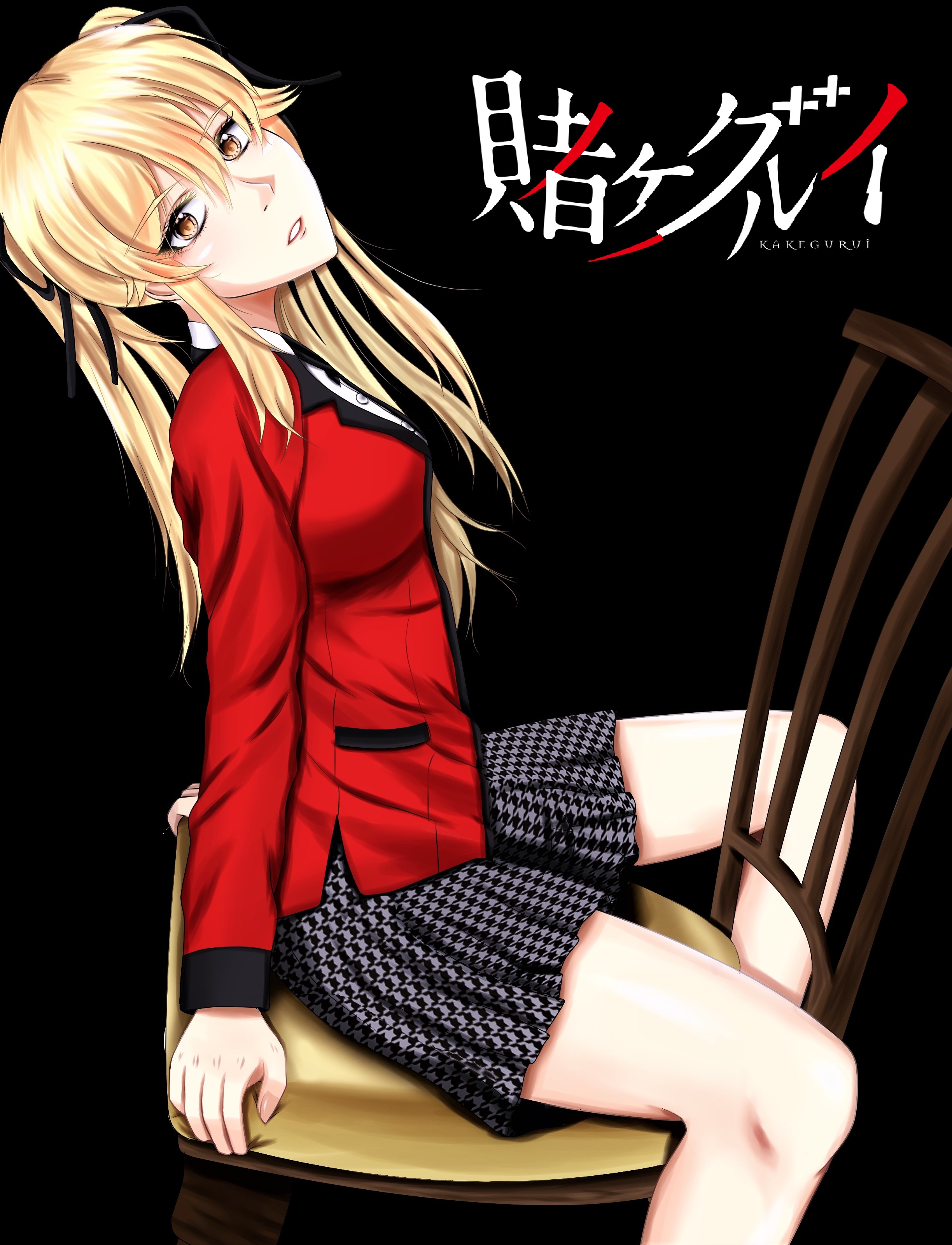 Anime Anime Girls Kakegurui Saotome Meari Twintails Blonde Solo Artwork Digital Art Fan Art Japanese 2448x3200