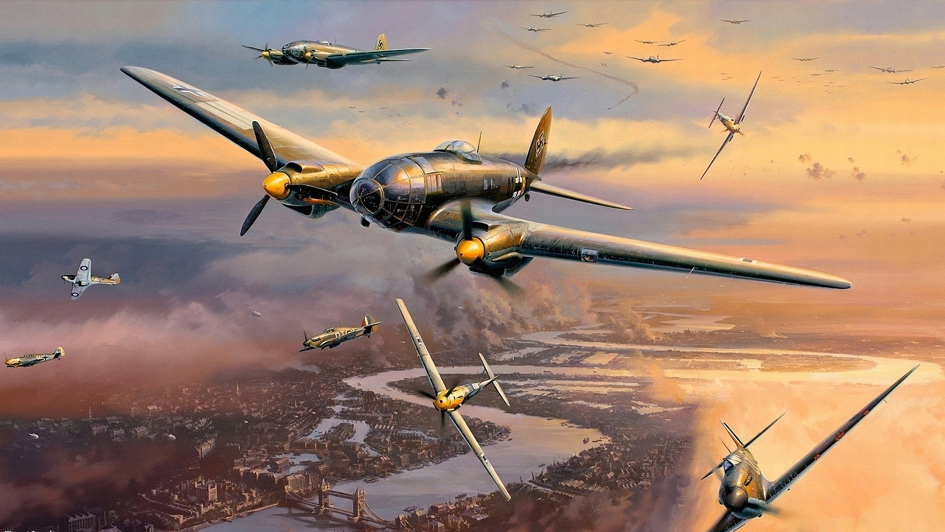 World War War World War Ii Military Military Aircraft Aircraft Airplane Bomber Germany Luftwaffe Air 1920x1080