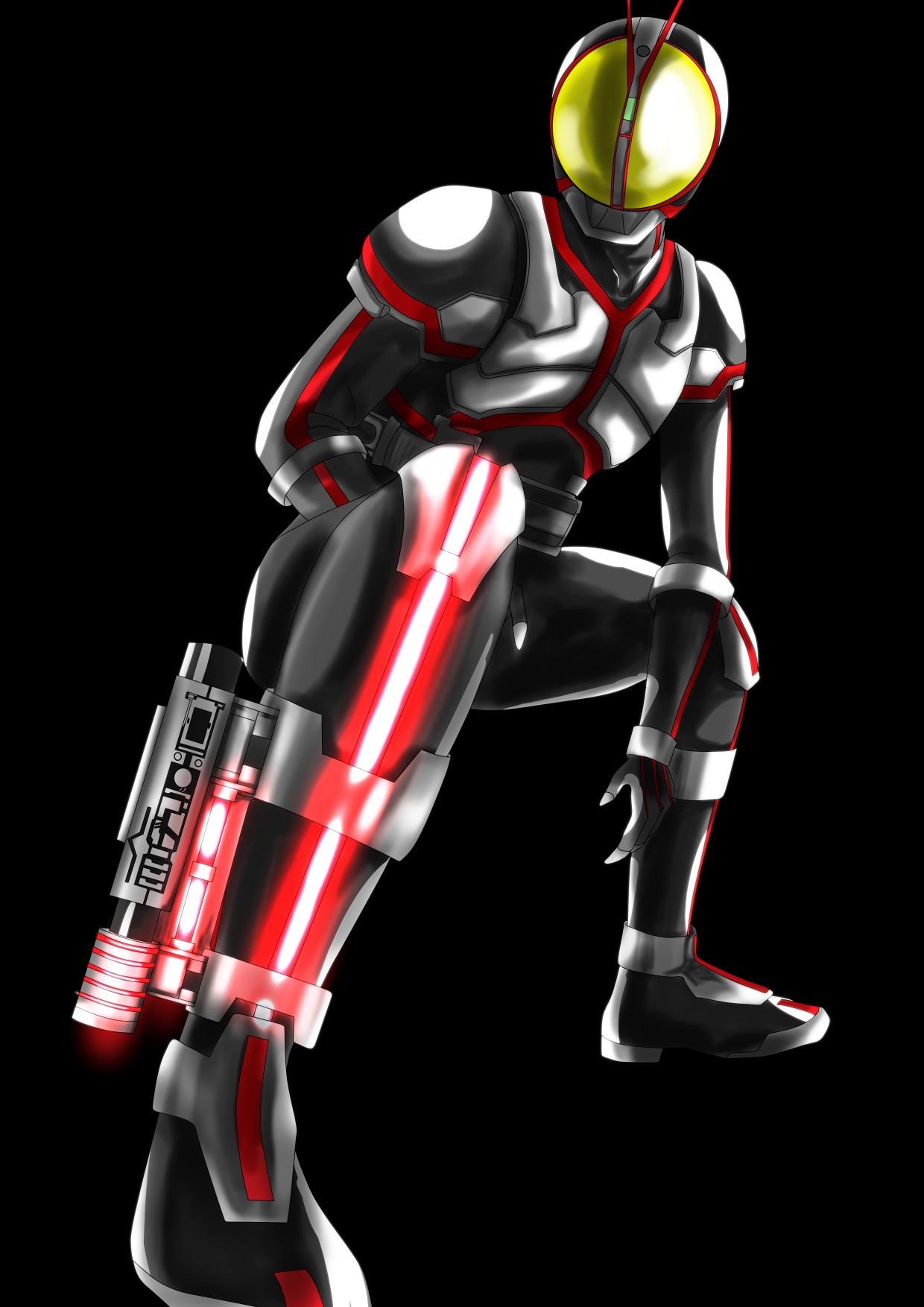 Tokusatsu Kamen Rider Kamen Rider 555 Kamen Rider Faiz Solo Artwork Digital Art Fan Art 1240x1754