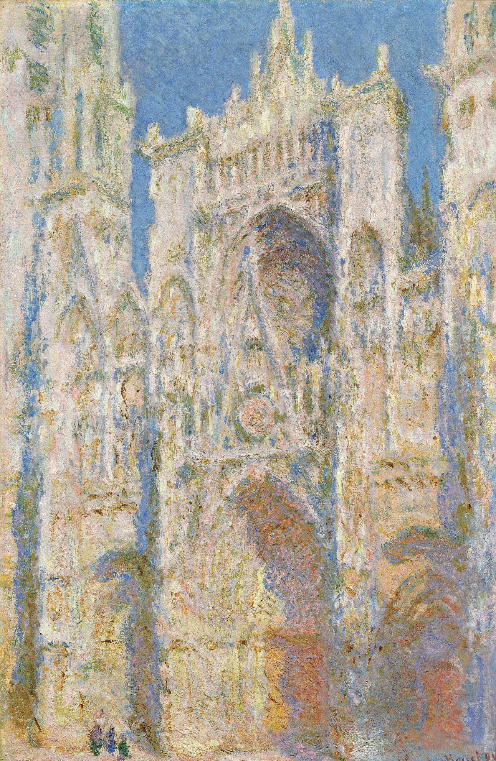 Oil On Canvas Oil Painting Claude Monet Cathedral Artwork Classical Art Portrait Display Building 1684x2581