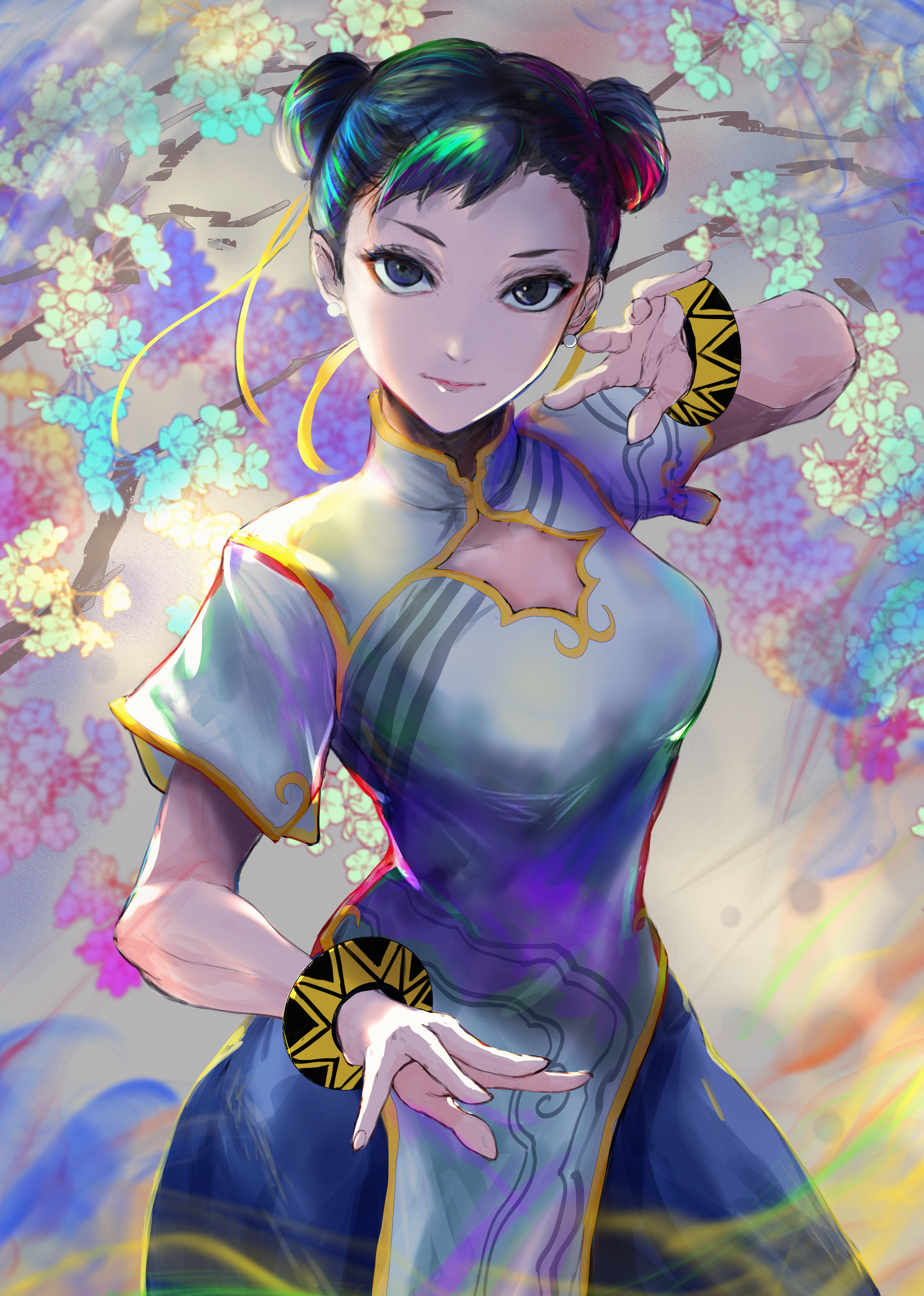 Anime Anime Girls Street Fighter Street Fighter Vi Chun Li Hairbun Brunette Solo Artwork Digital Art 2976x4175