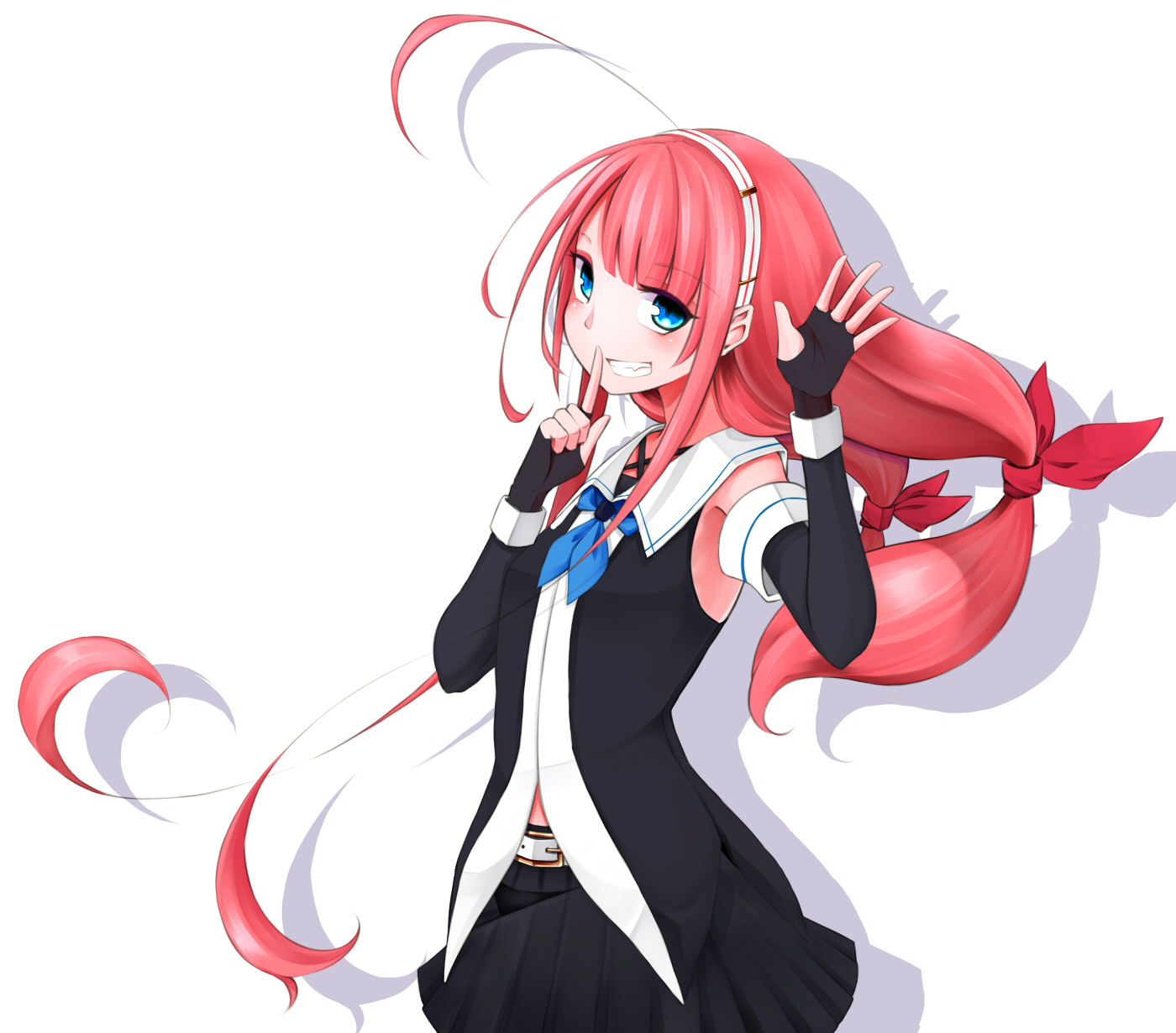 Anime Anime Girls Kantai Collection Kawakaze KanColle Long Hair Redhead Artwork Digital Art Fan Art 1400x1231