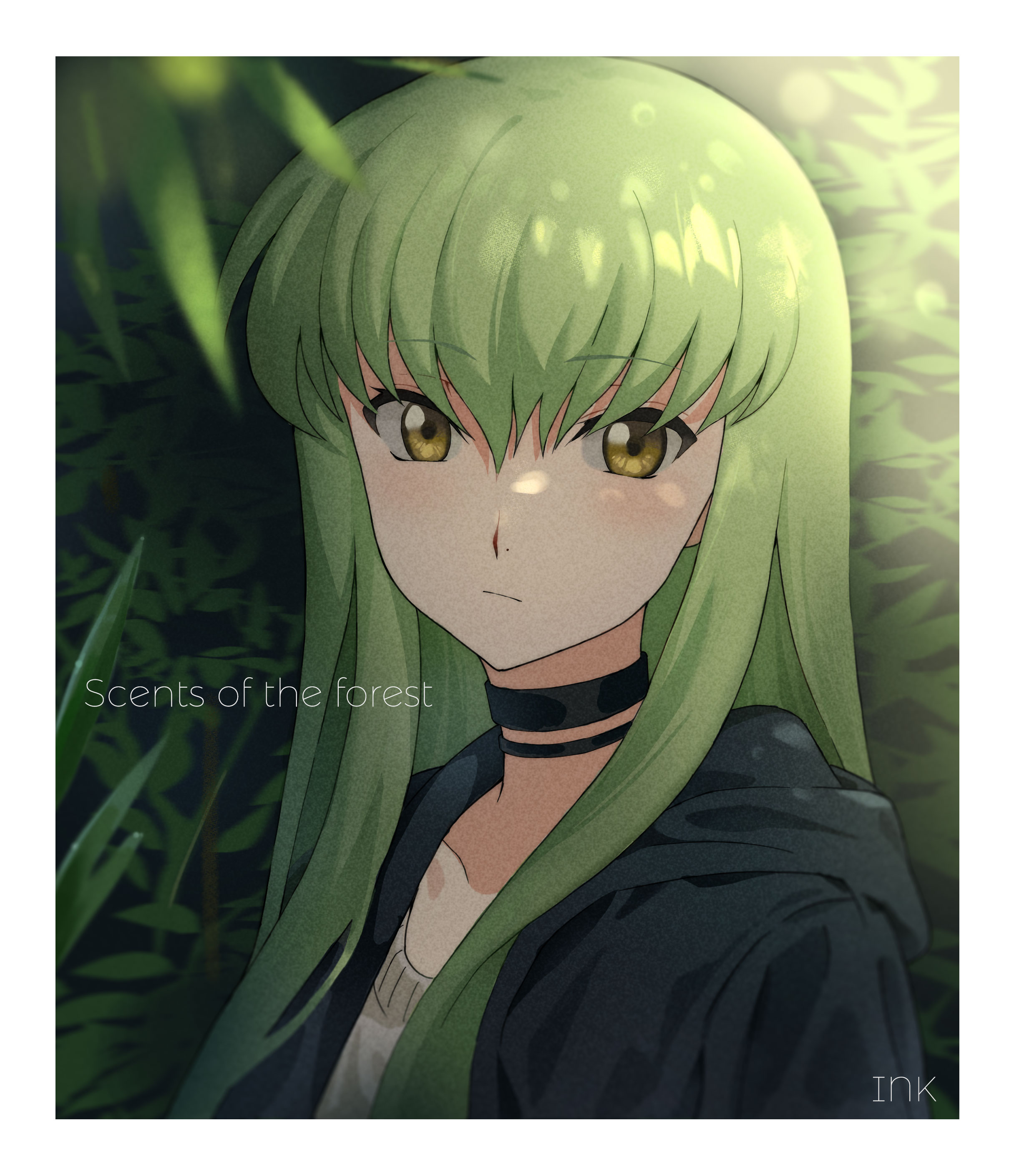 Anime Anime Girls Code Geass C C Code Geass Long Hair Green Hair Solo Artwork Digital Art Fan Art 2431x2820
