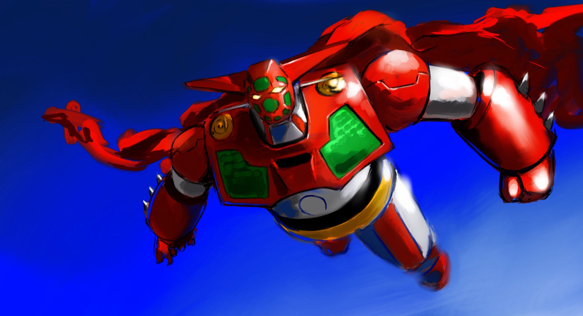 Anime Mechs Getter 1 Getter Robo Getter Robo Armageddon Super Robot Taisen Artwork Digital Art Fan A 1884x1024