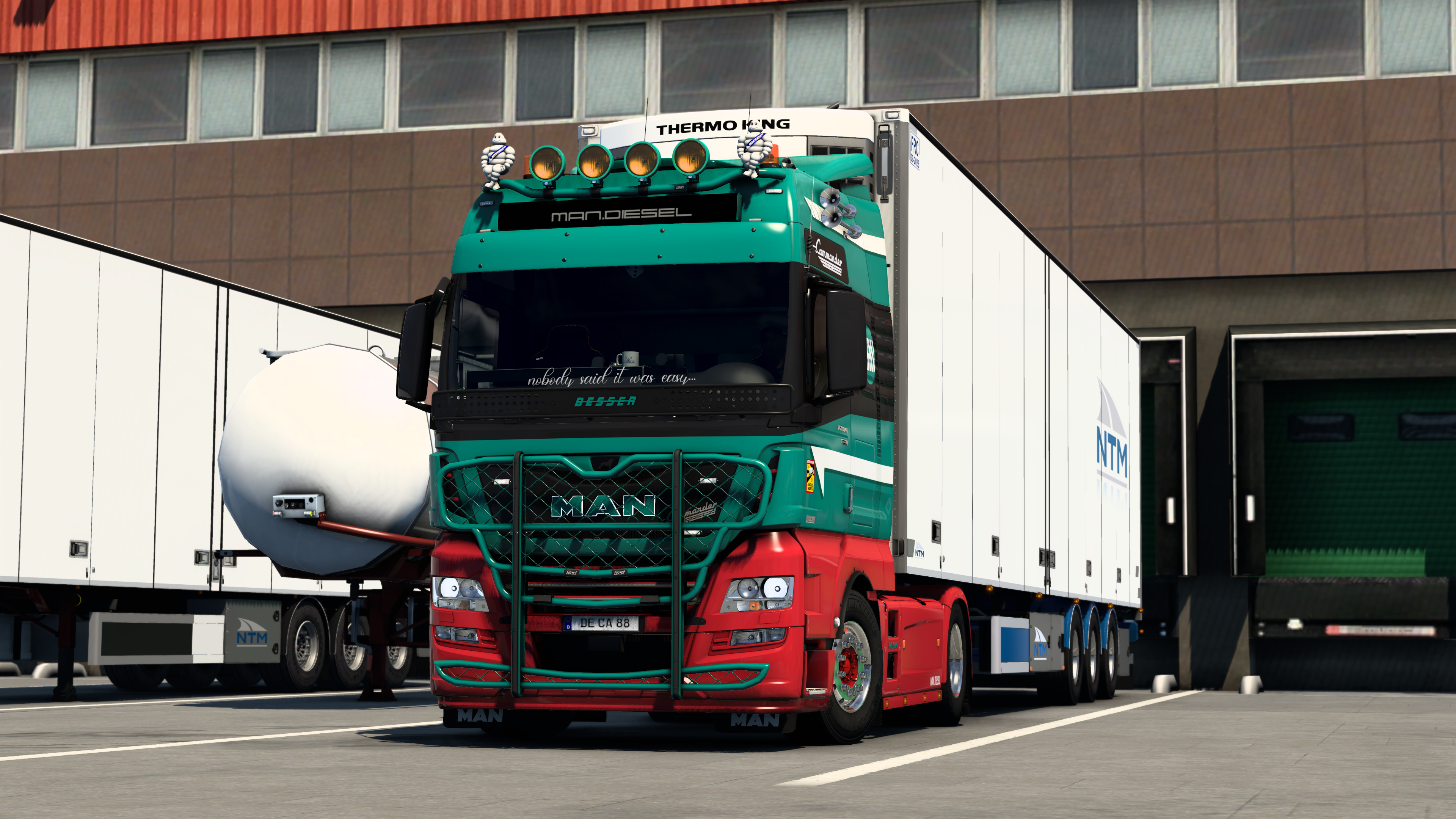Truck EuroTruckSimulator2 MAN Company CGi Vehicle Video Games Front Angle View 3840x2160
