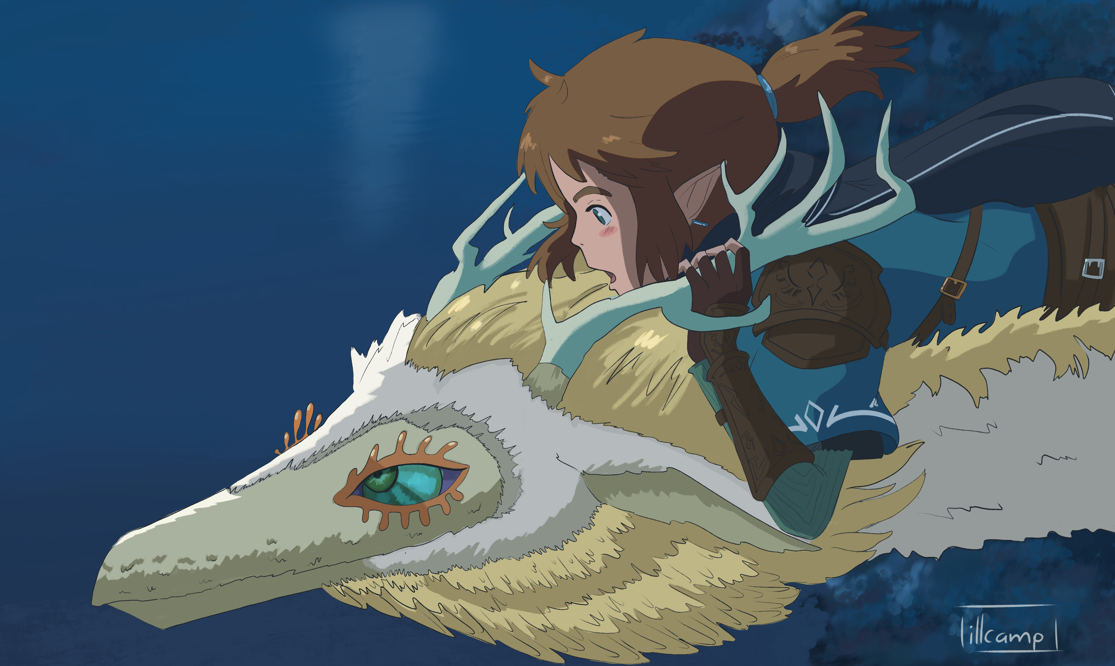 The Legend Of Zelda Tears Of The Kingdom Link Dragon Studio Ghibli Loong Chinese Dragon Crossover Cr 3888x2325