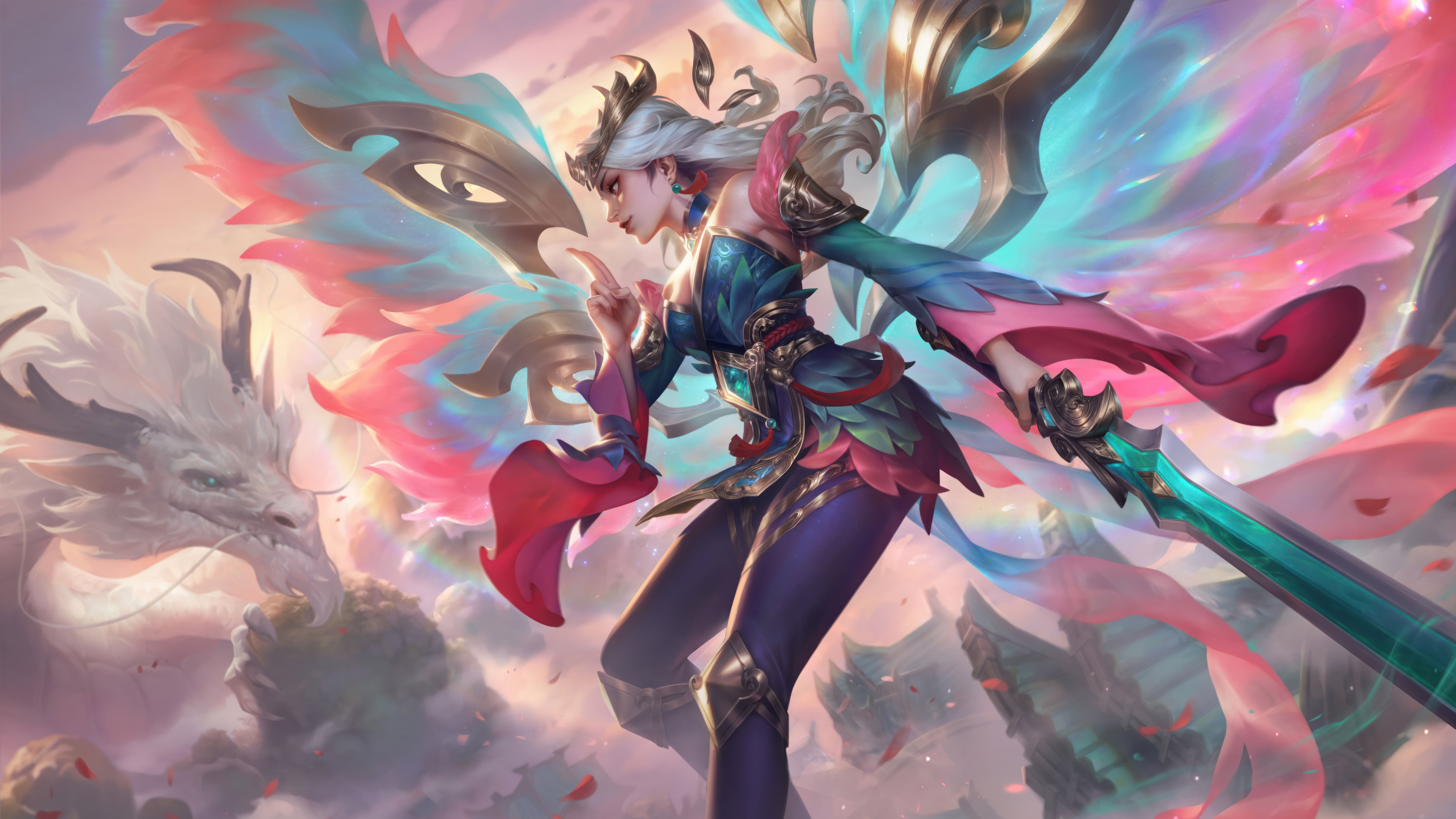 Immortal Journey League Of Legends League Of Legends Digital Art Riot Games GZG 4K Video Games Kayle 7680x4320