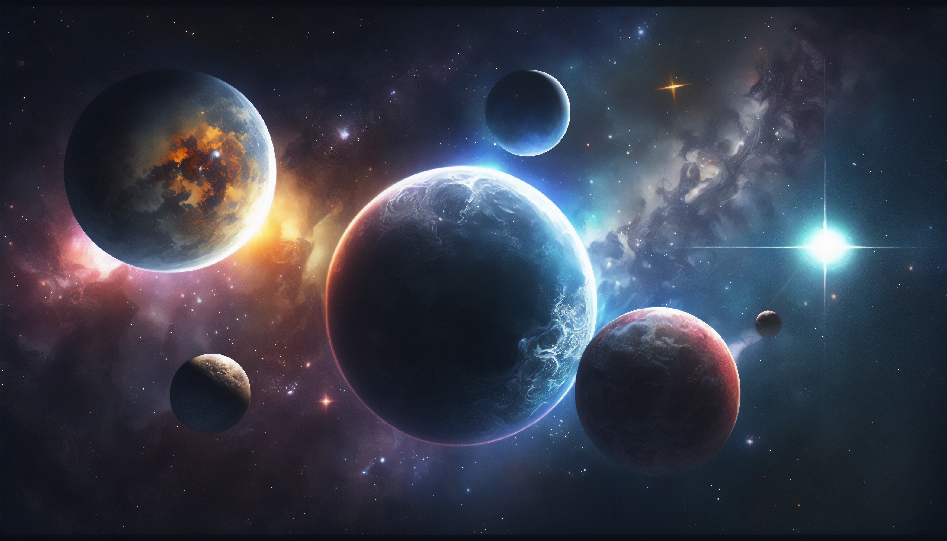 Ai Art Illustration Planet Space 3136x1792