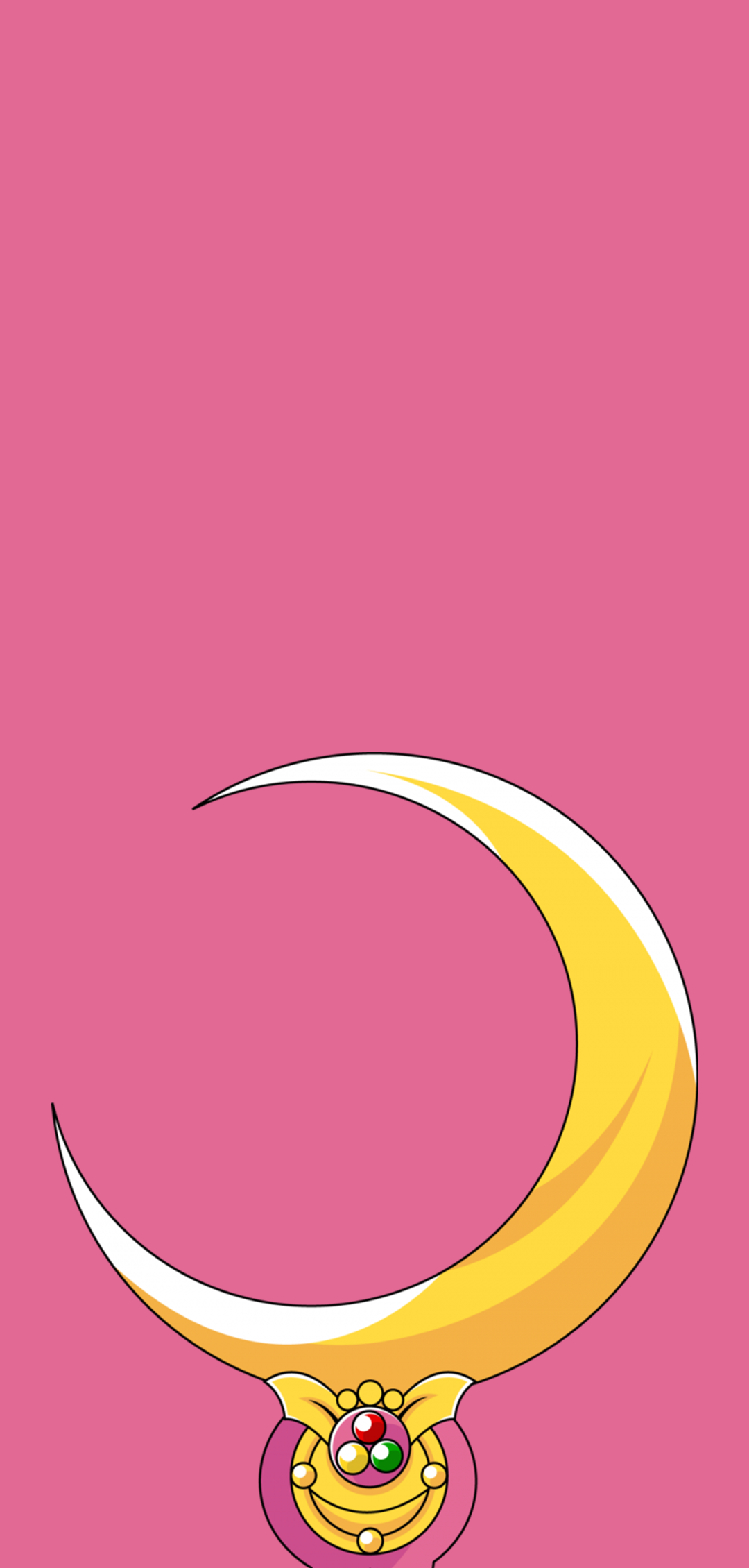 Pink Portrait Display Moon Crescent Moon Minimalism Simple Background Pink Background Anime 1080x2260
