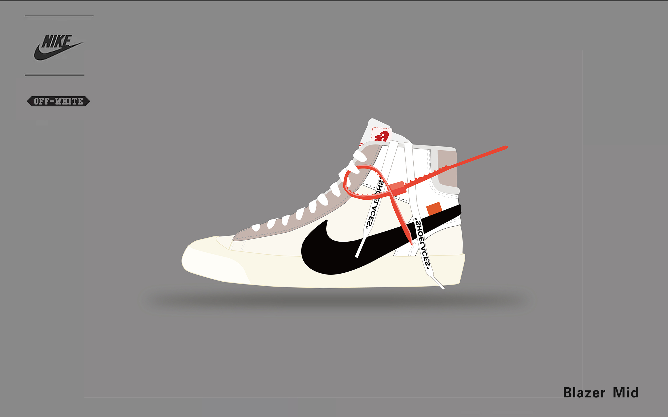 Shoes Nike Off White Simple Background 2319x1448