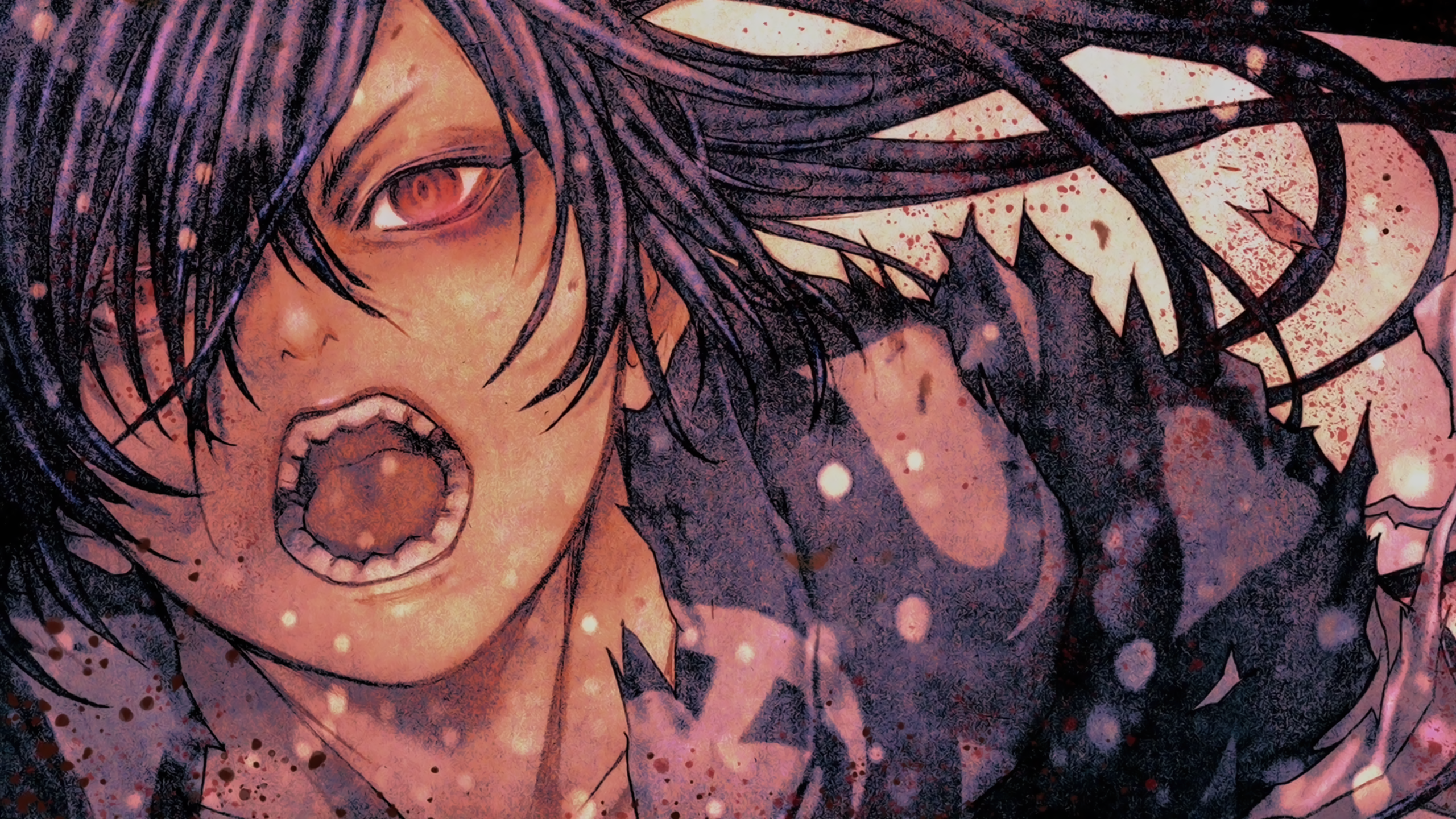 Teeth Red Eyes Hyakkimaru Dororo Dororo Anime 2560x1440