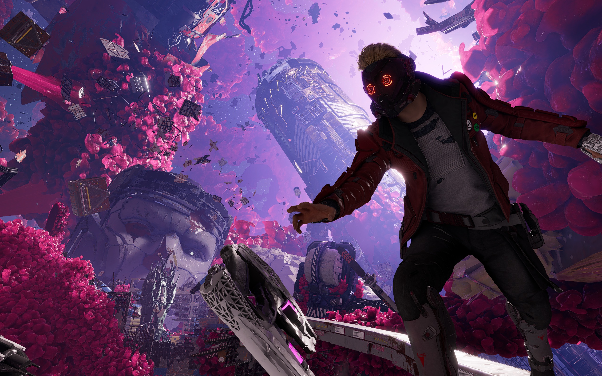 Guardians Of The Galaxy Game Screen Shot Video Games Peter Quill Star Lord Video Game Characters CGi 2560x1600