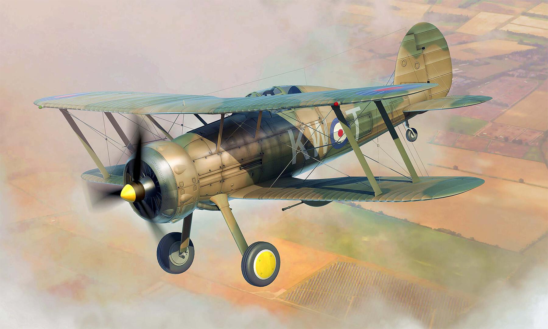 World War Ii Aircraft Airplane Military Military Aircraft War Biplane Gloster Gladiator Royal Air Fo 1800x1080