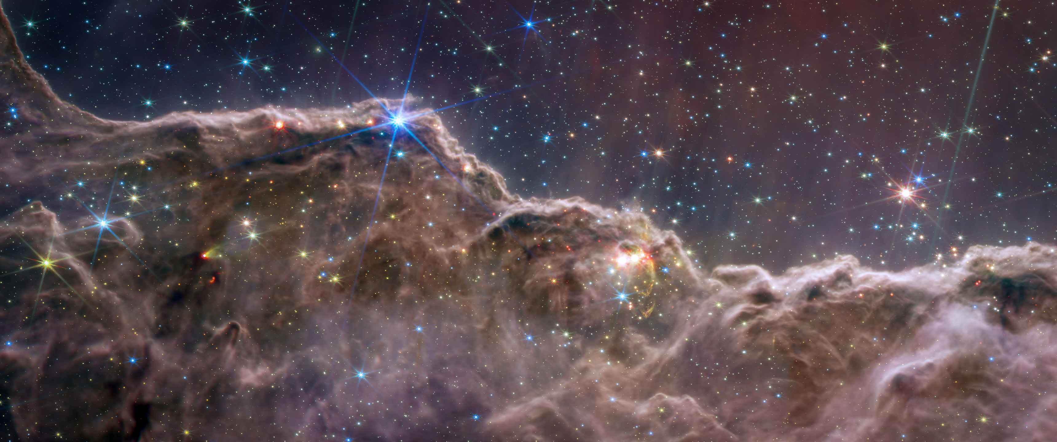 NASA ESA James Webb Space Telescope Stars Starry Night 3440x1440