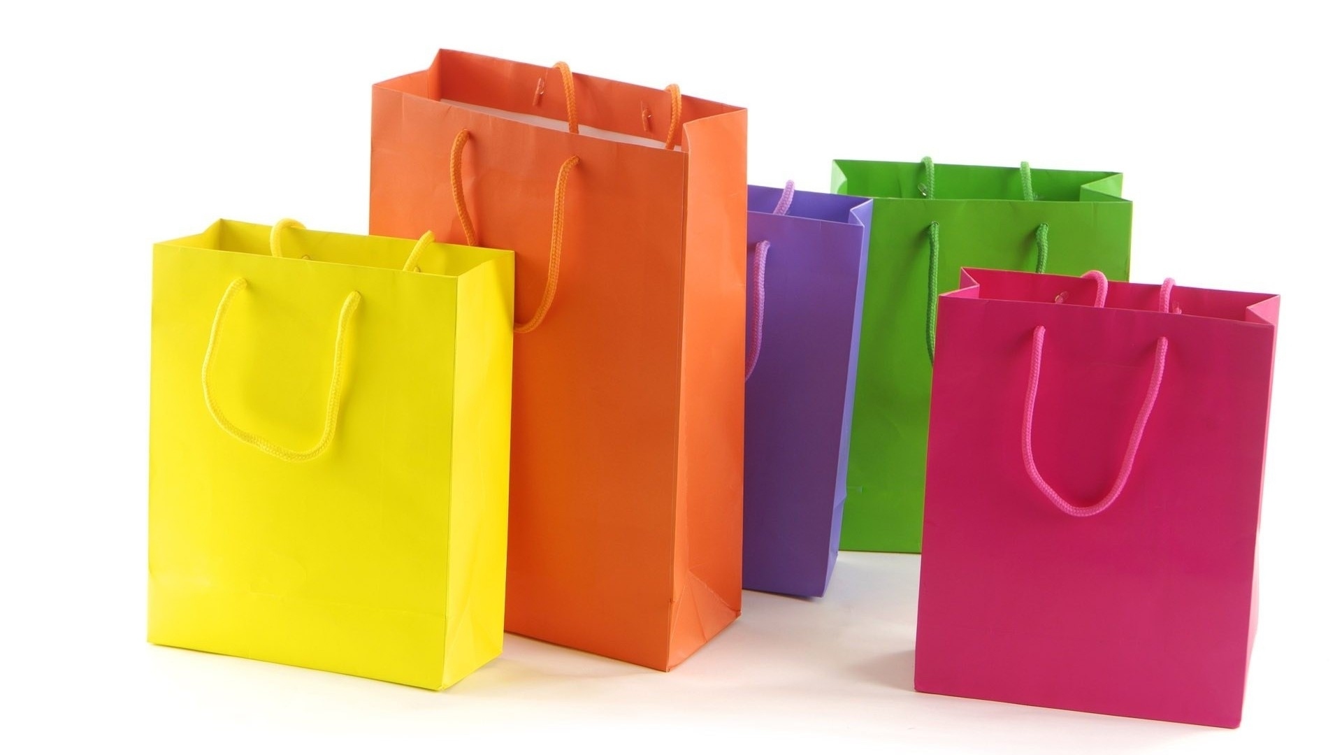 Colorful Shopping Shopping Bags 1920x1080
