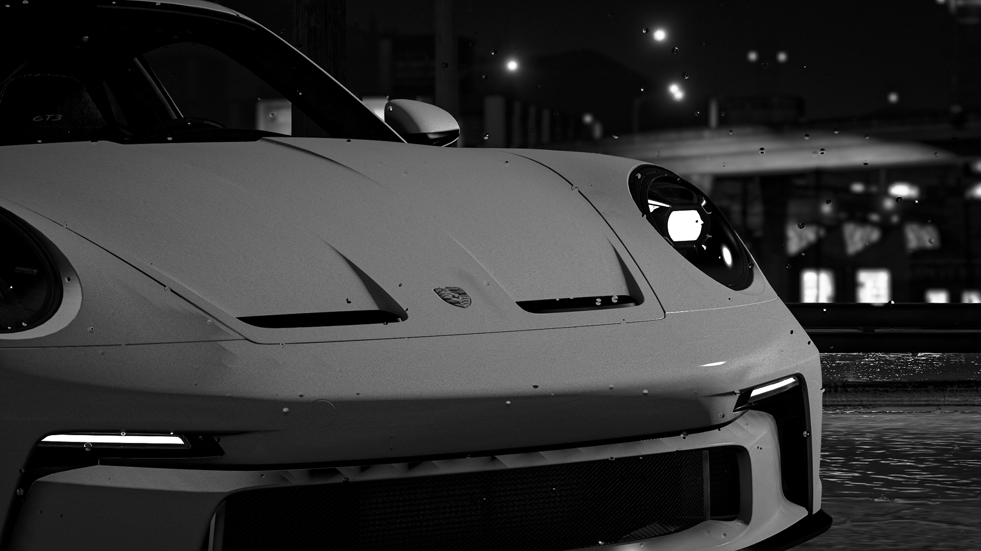 Car Dark Grand Theft Auto FiveM White Video Games Headlights CGi 1920x1080