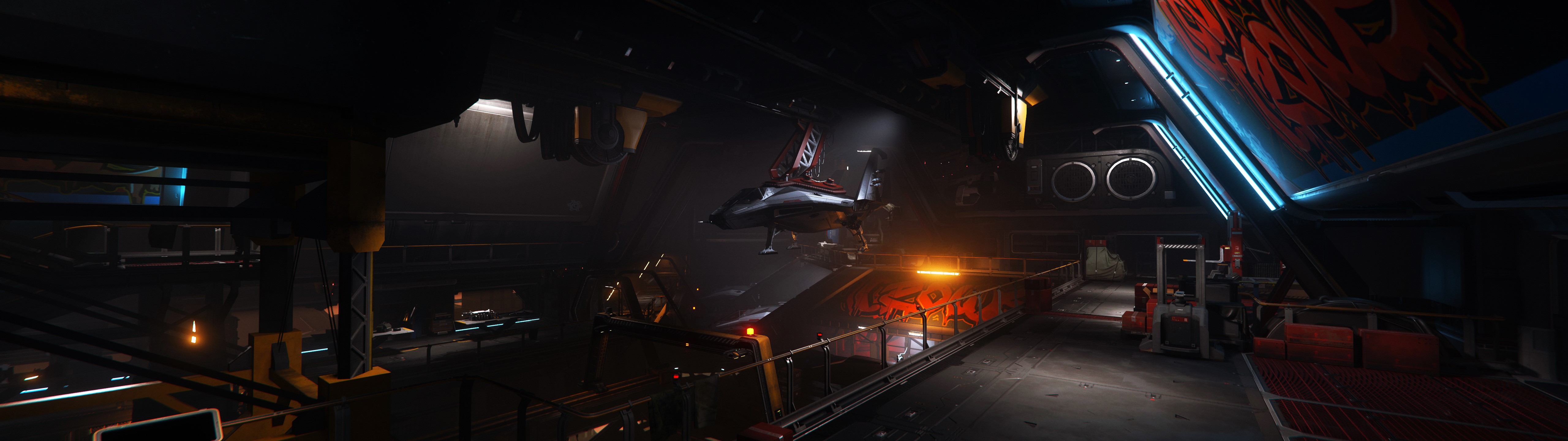 Star Citizen Crusader Industries Screen Shot Floating City Orison Video Games 5120x1440