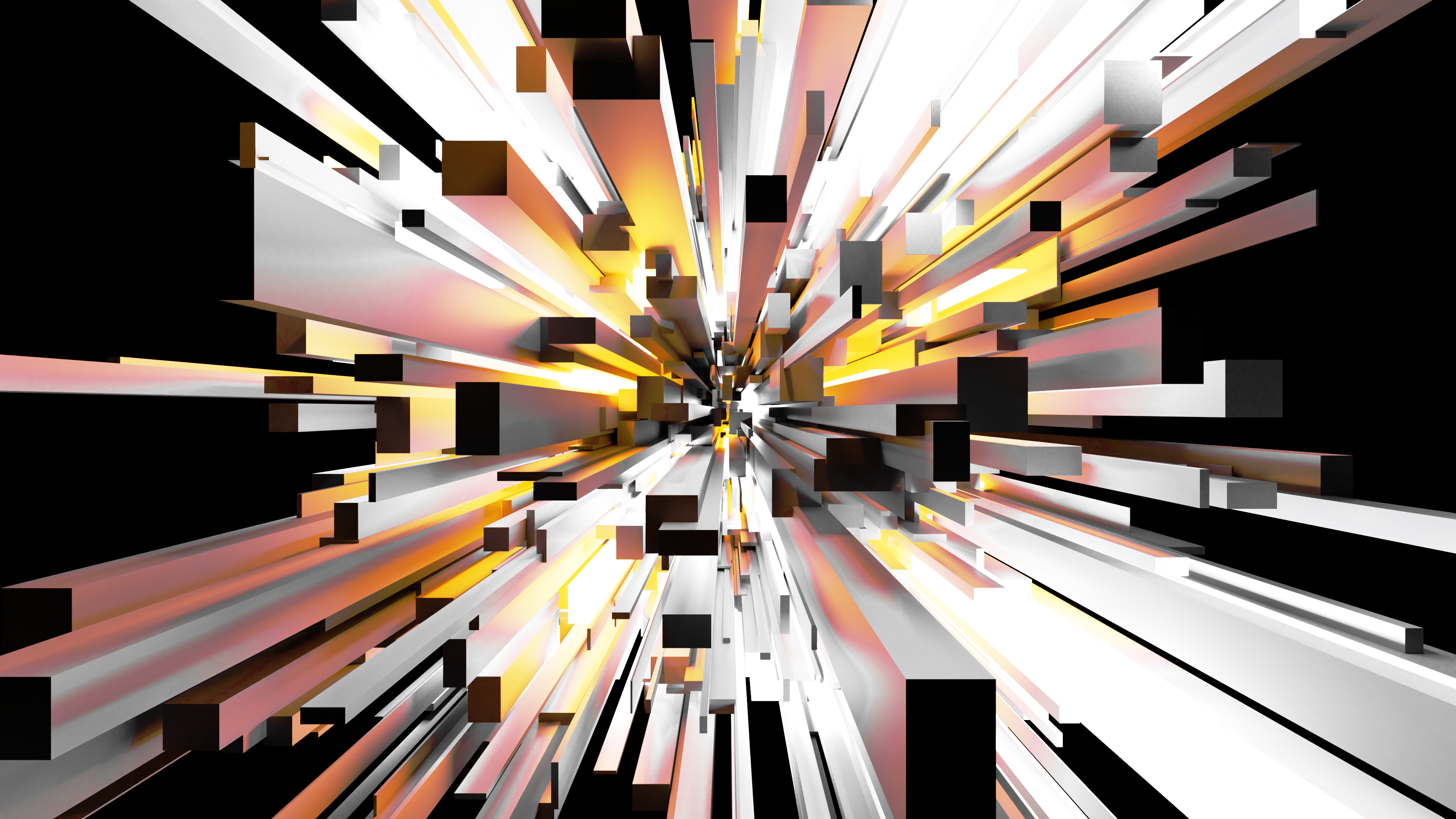 Vivid Colors Abstract 3D Abstract Blender CGi Reflection Artwork Geometry Shapes Simple Background 3840x2160