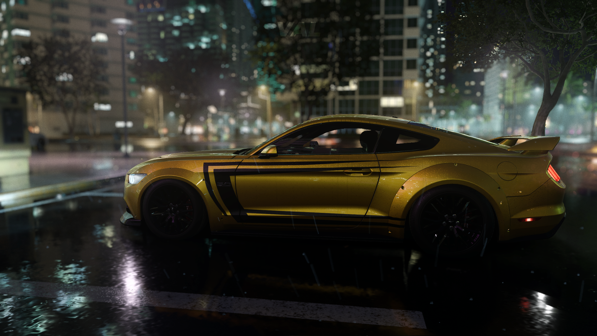 Ford Mustang Ford Mustang Gt S550 Yellow Cars Car Muscle Cars American Cars Need For Speed Heat 1920x1080