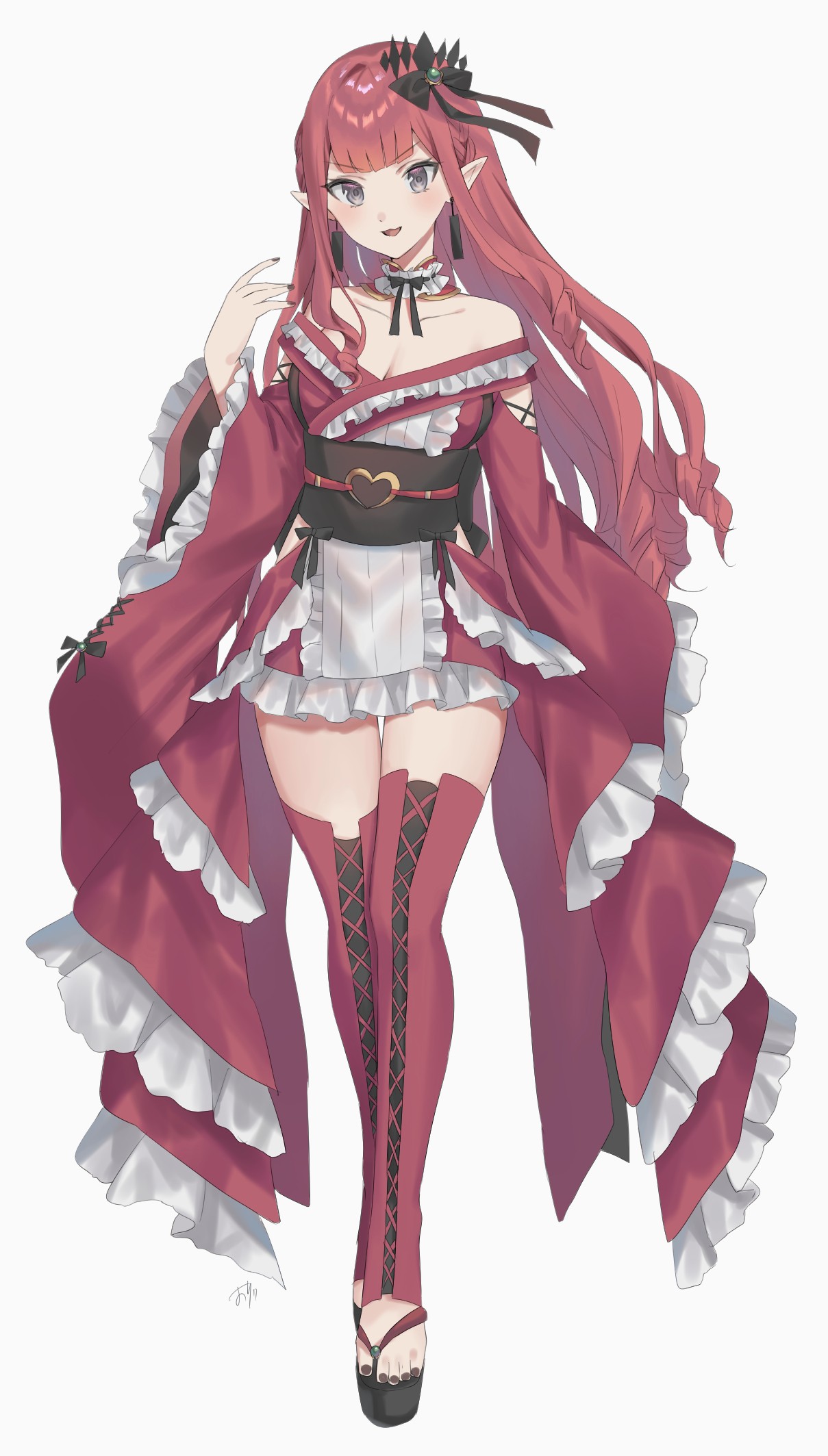 Anime Anime Girls Fate Series Fate Grand Order Baobhan Sith Long Hair Redhead Solo Artwork Digital A 1209x2127