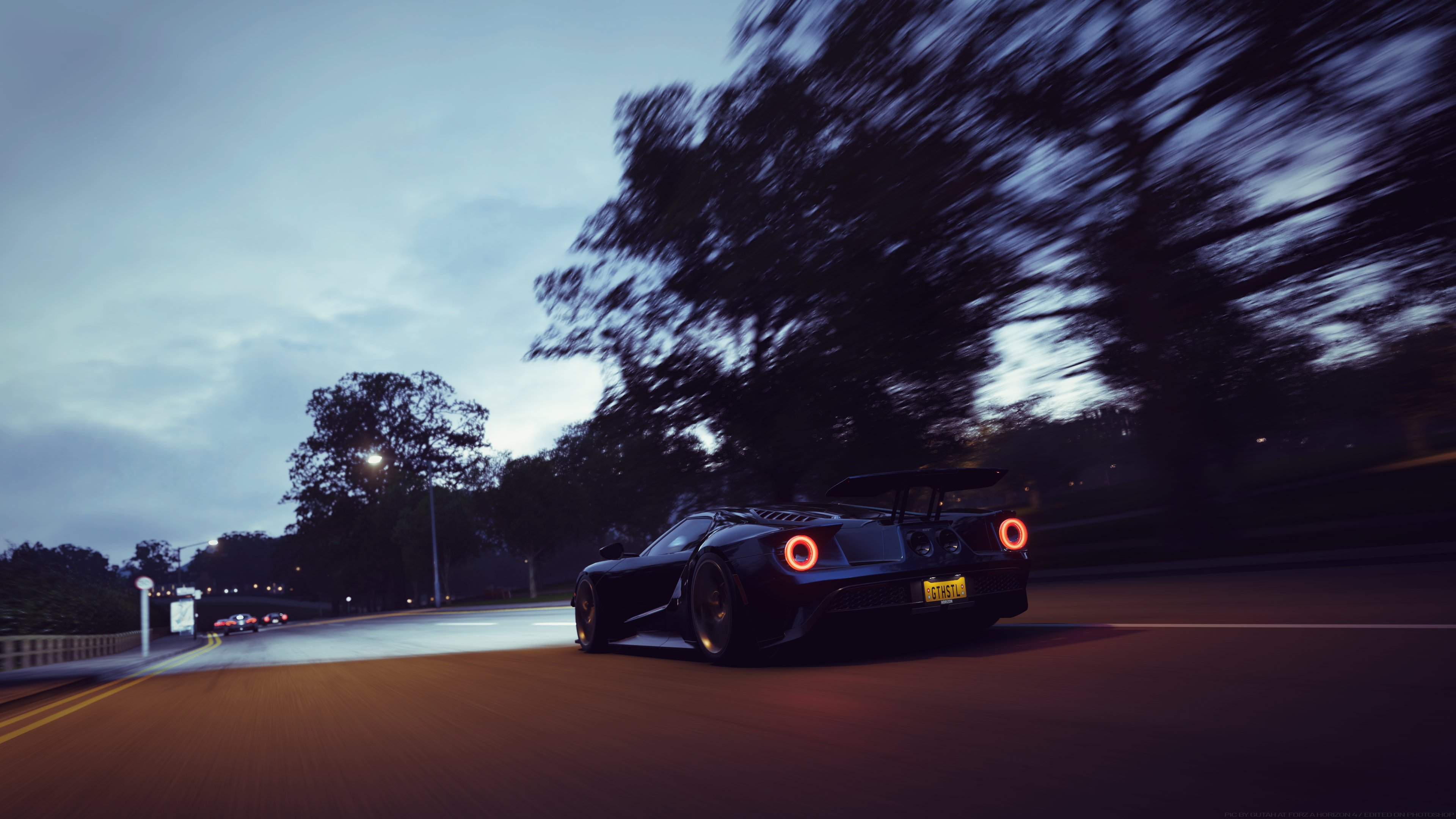 Forza Forza Horizon 4 Car Video Game Art Ford Ford GT Street Vehicle Photoshopped Video Games 3840x2160