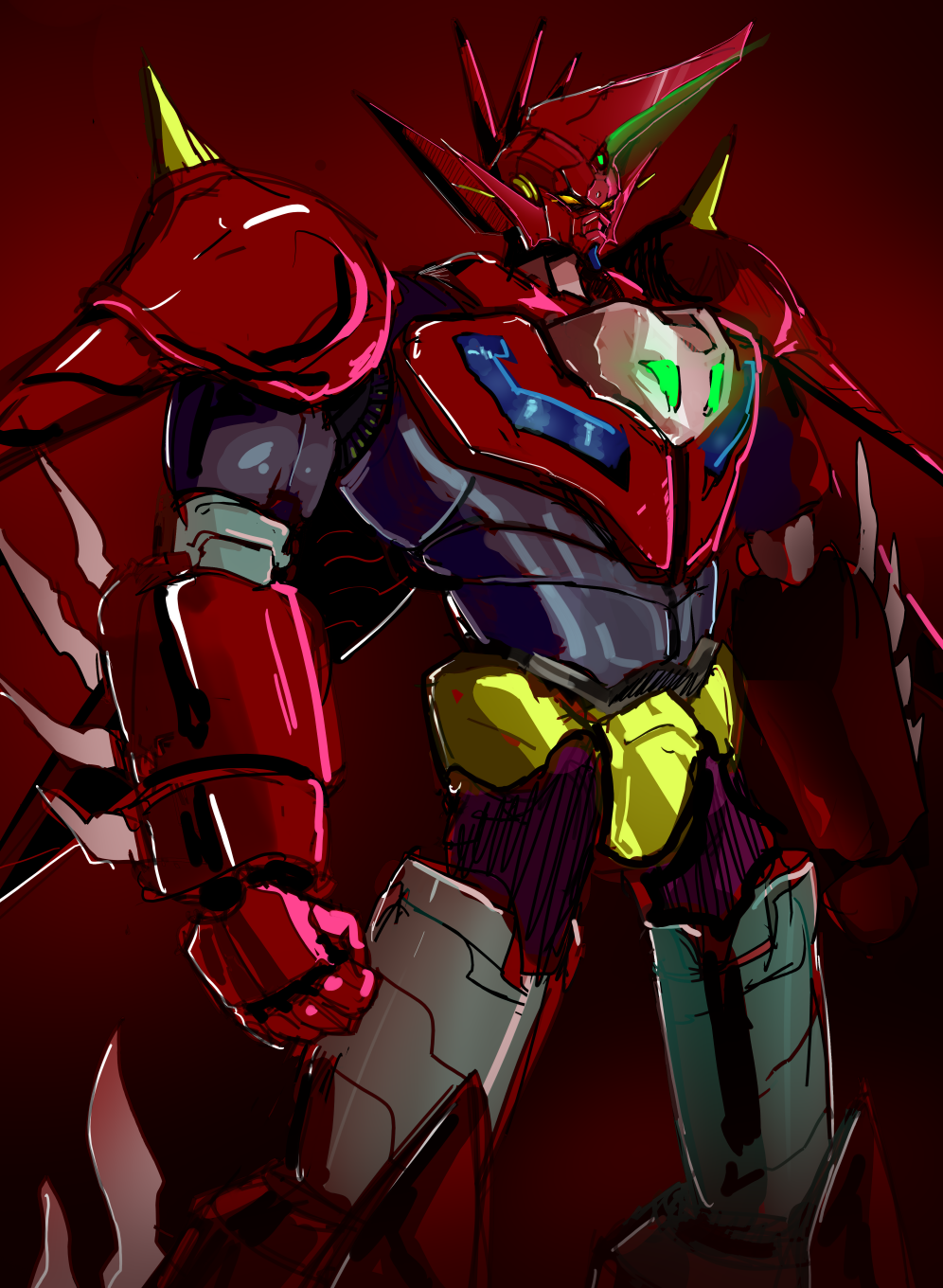 Dynamic Planning Original Shin Getter Dragon Anime Mechs Super Robot Taisen Artwork Digital Art Fan  996x1360