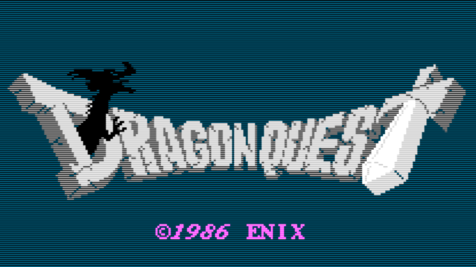 Pixel Art Retro Games CRT Dragon Quest Scanlines Video Games Simple Background 1920x1080