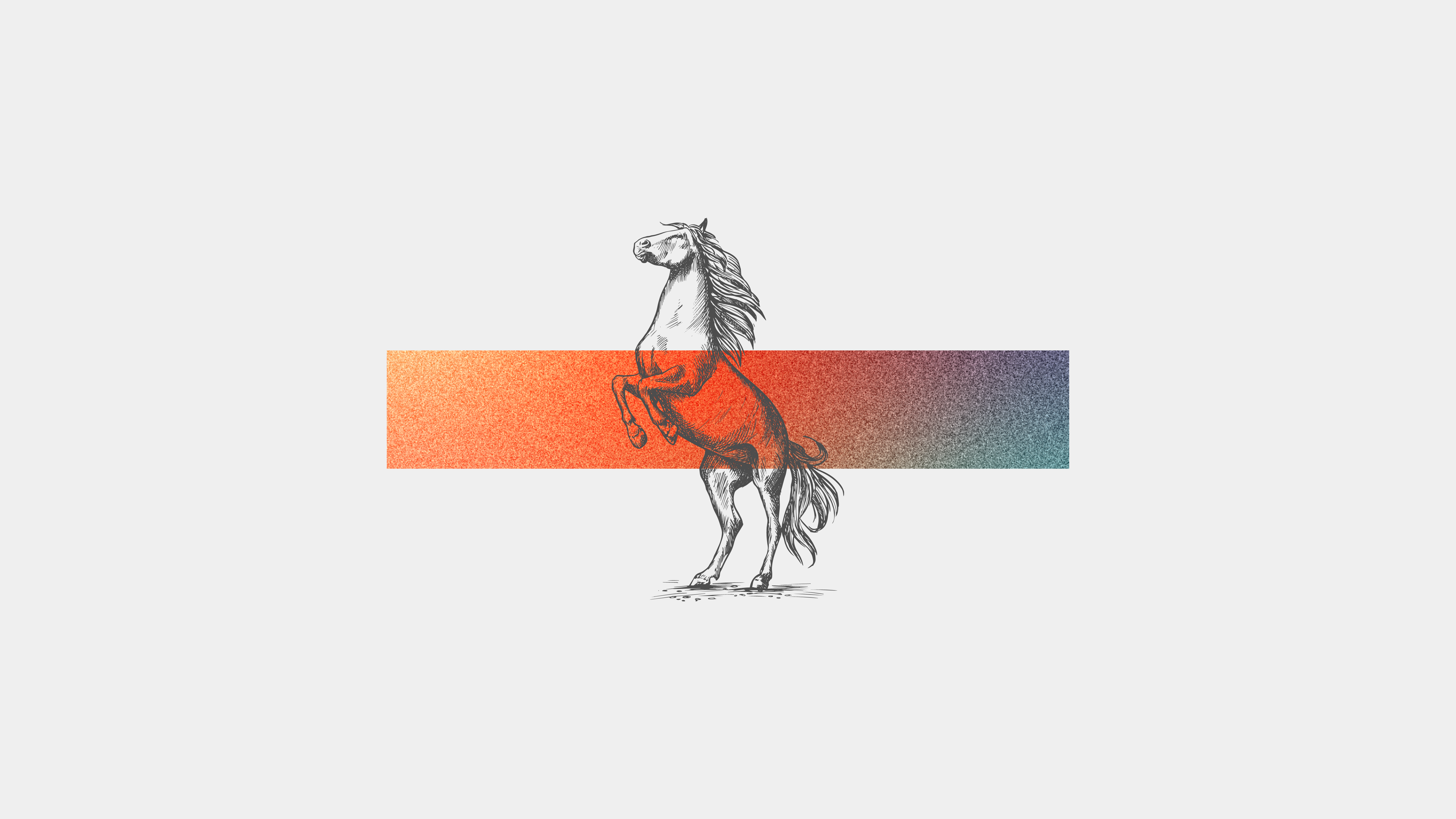 Abstract Simple Background Minimalism Horseback Horse Animals 6000x3375