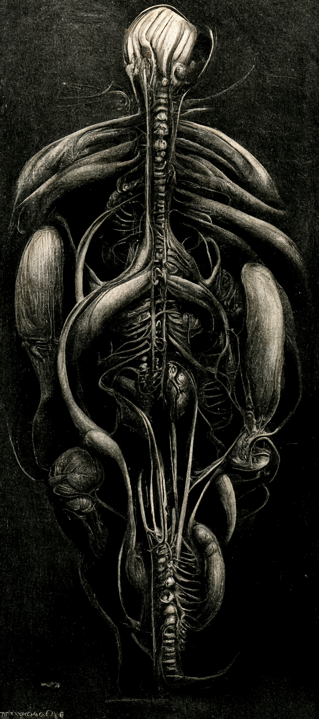 Anatomy H R Giger Fantasy Art 1024x2304