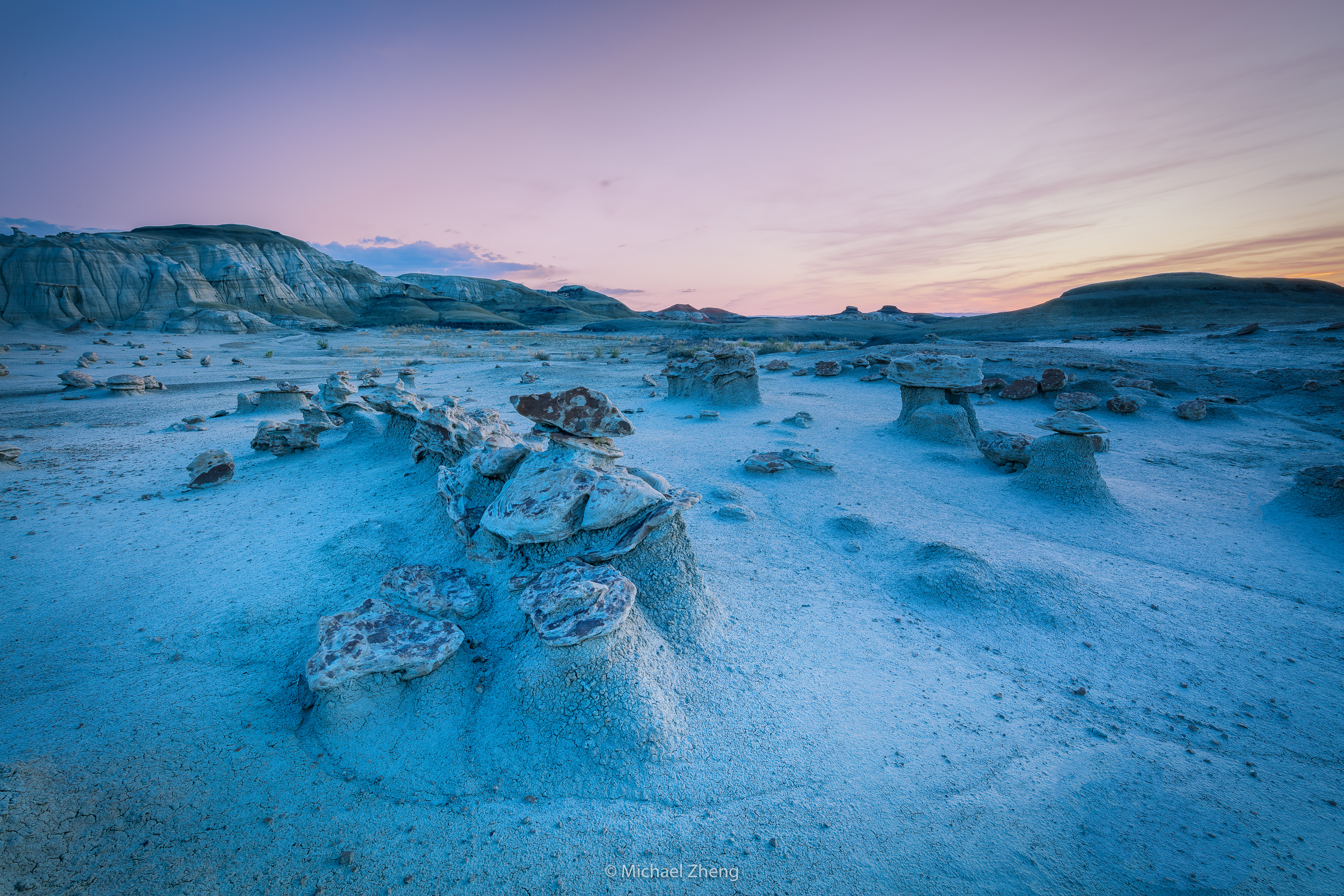 Bisti Photography Watermarked Desert Sunrise Blue Hour 6144x4096