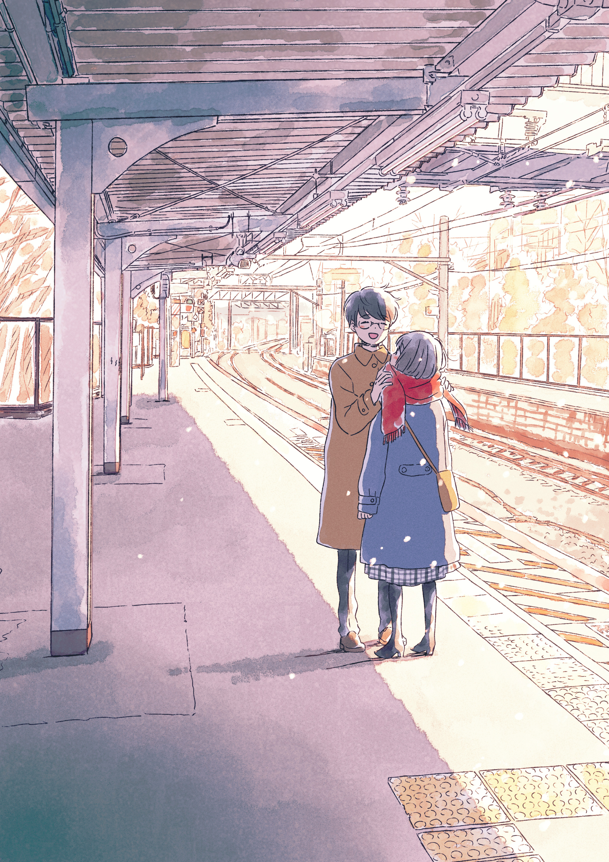 Train Couple Anime Couple Love Plus Anime Boys Anime Girls 2048x2897