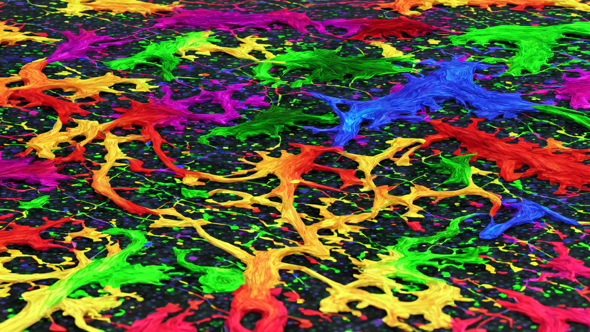 Artwork Abstract Colorful Paint Splash Painting 1920x1080