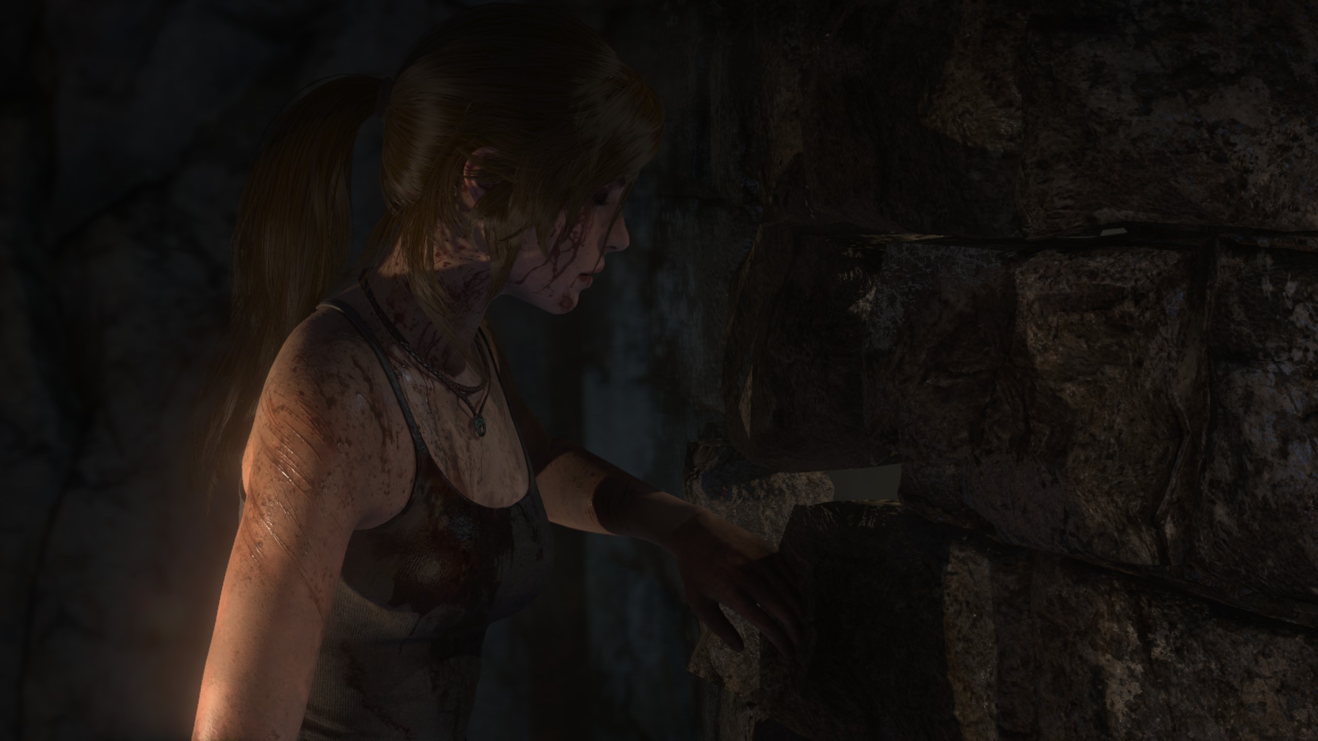 Lara Croft Tomb Raider Tomb Raider Videogame Character Video Games CGi Video Game Girls Dirty Tomb R 2560x1440