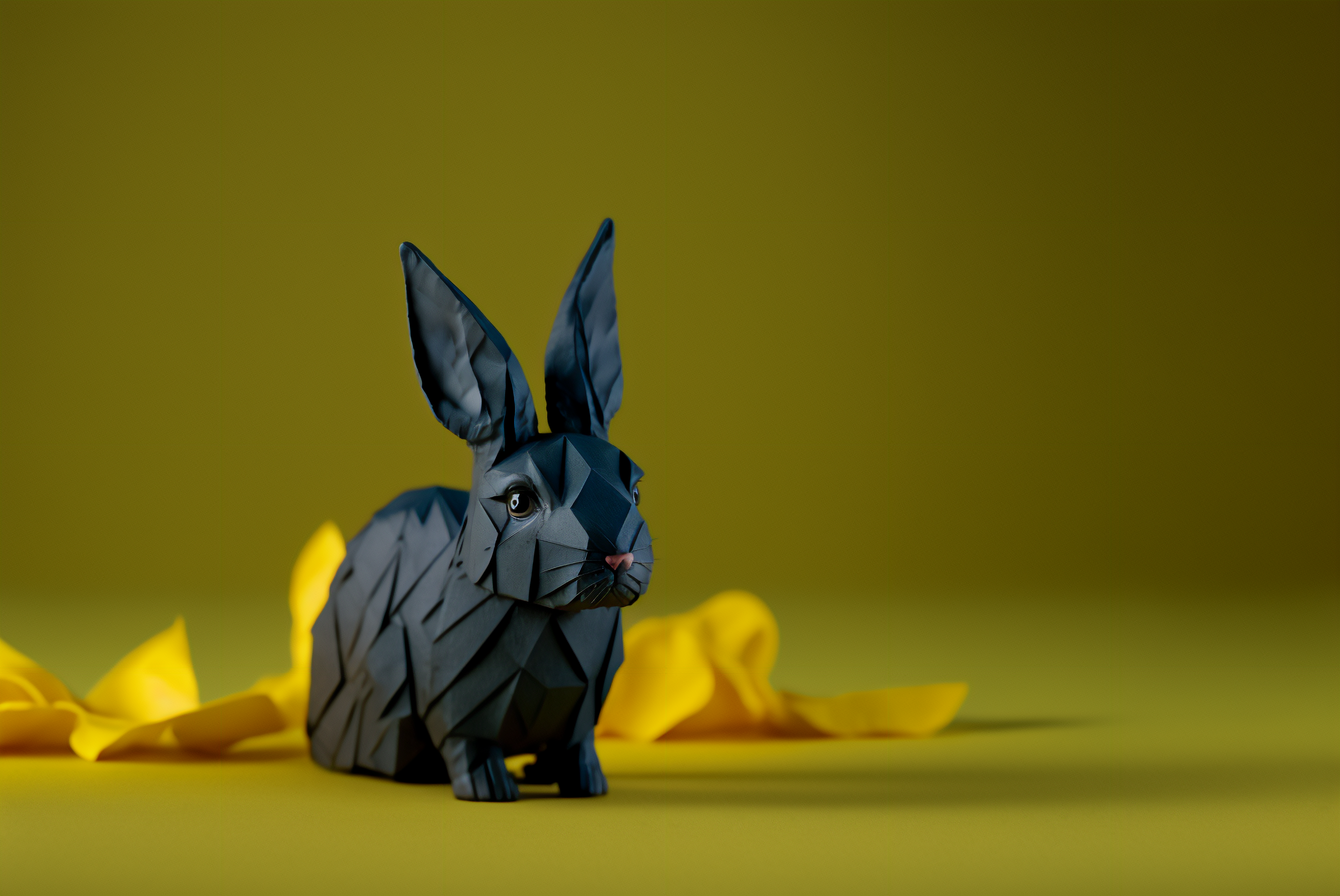 Ai Art Rabbits Origami Animals Digital Art 3060x2048