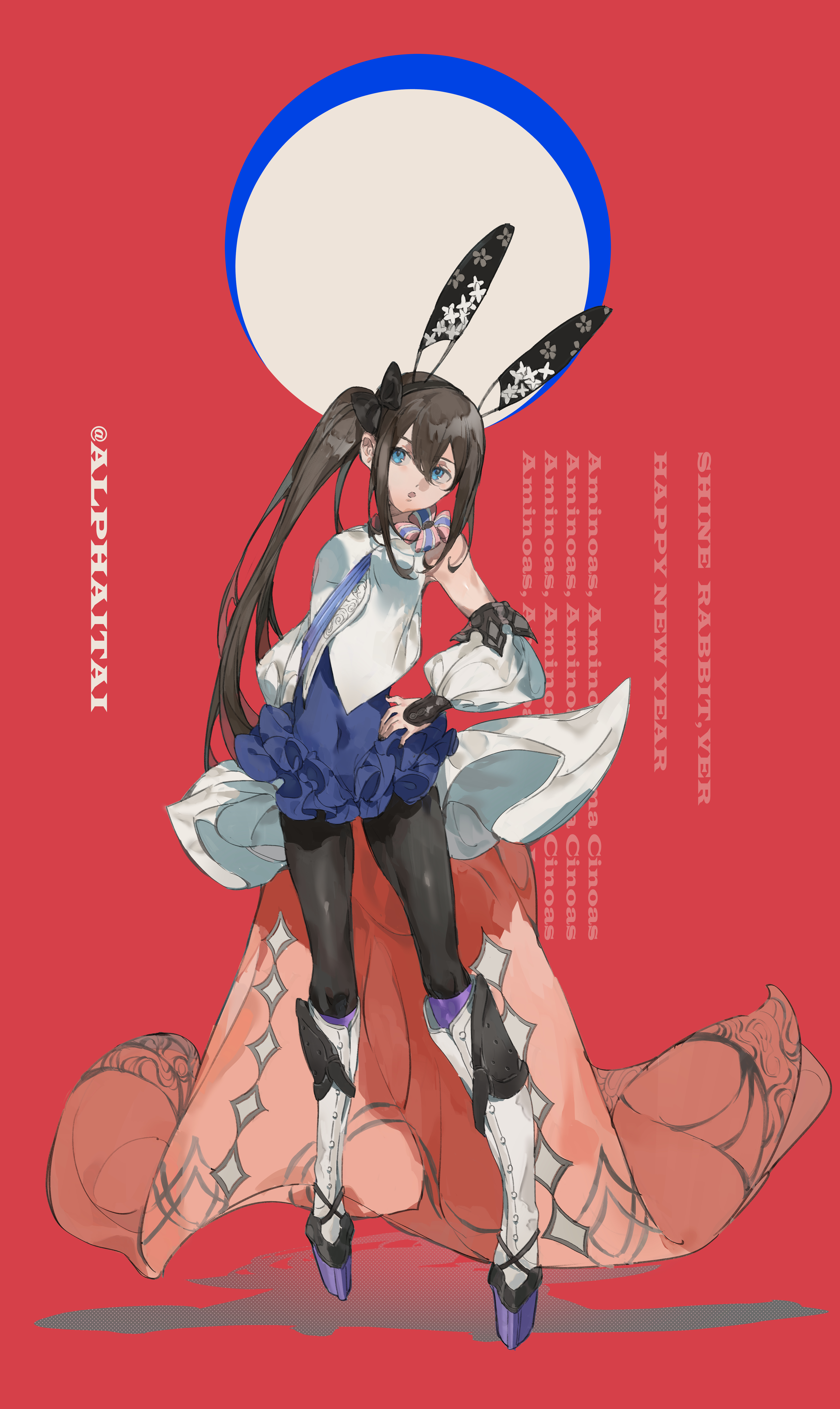 Anime Anime Girls Alphaitai Vertical Bunny Ears Minimalism 3635x6094
