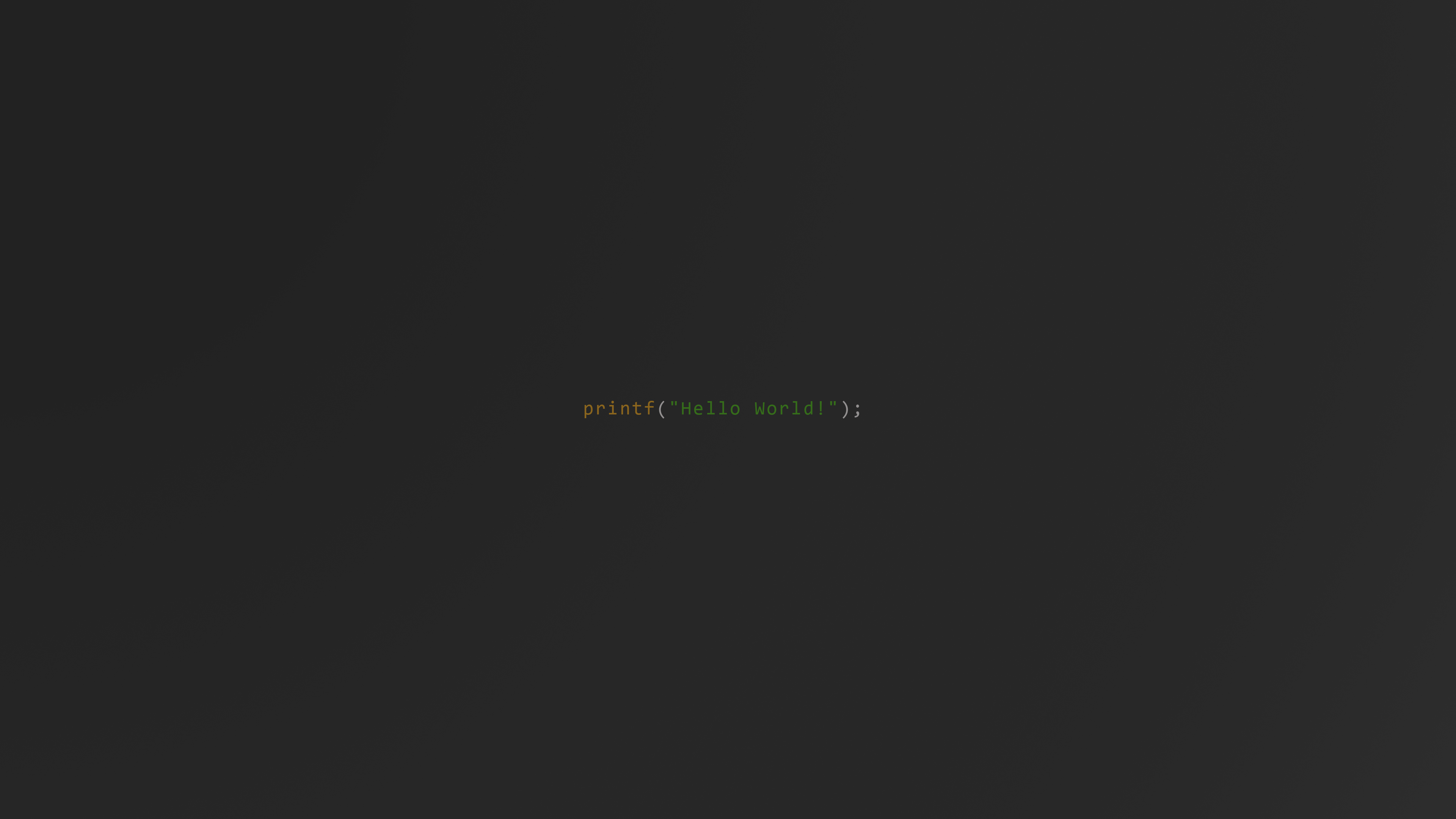 Programming Hello World Quote Gray Gradient Minimalism Simple Background 3840x2160