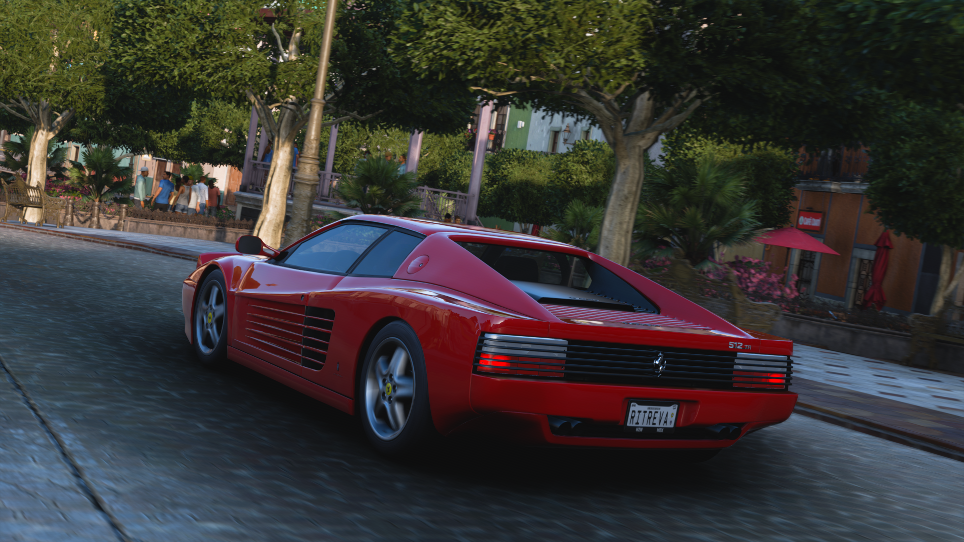 Forza Horizon 5 Ferrari Testarossa 512 TR Ferrari Testarossa Video Game Art Car 1920x1080