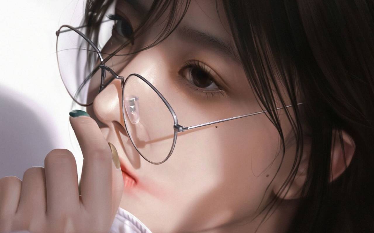 Women Face Glasses Artwork EON 1280x800